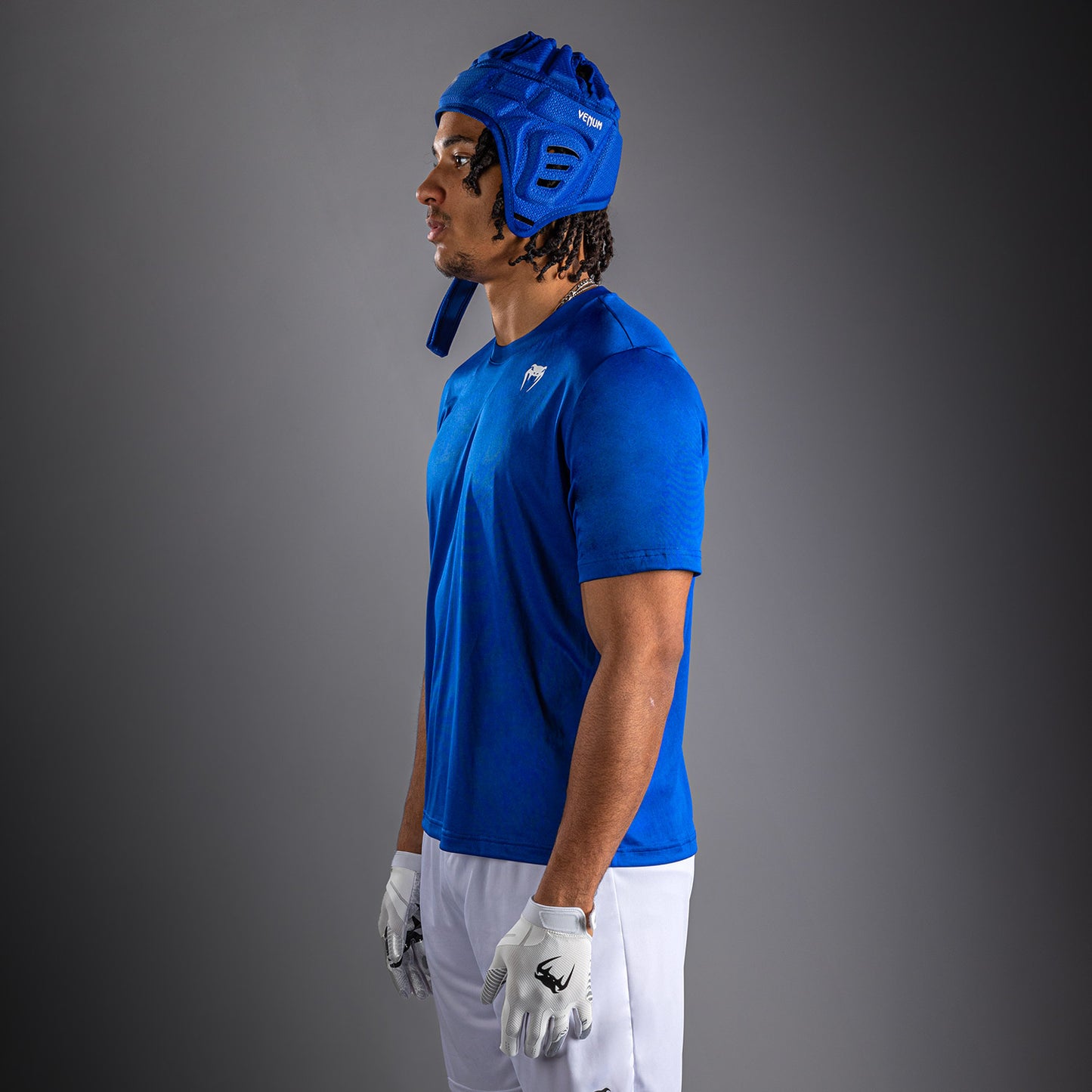 Venum Lineup Camiseta Manga Corta Performance - Azul Real/Blanco