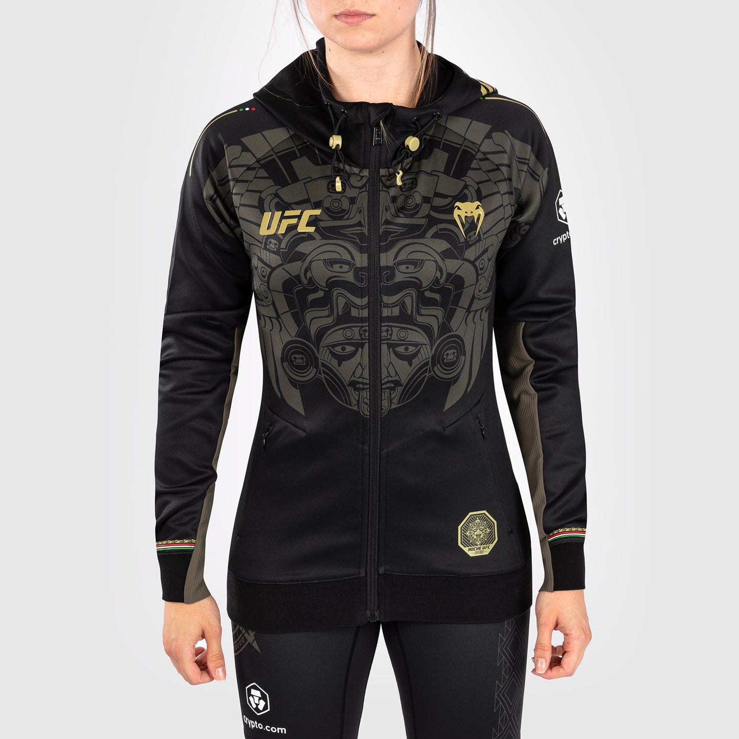 Noche UFC by Venum Authentic Fight Night Sudadera con capucha para mujer - Negro