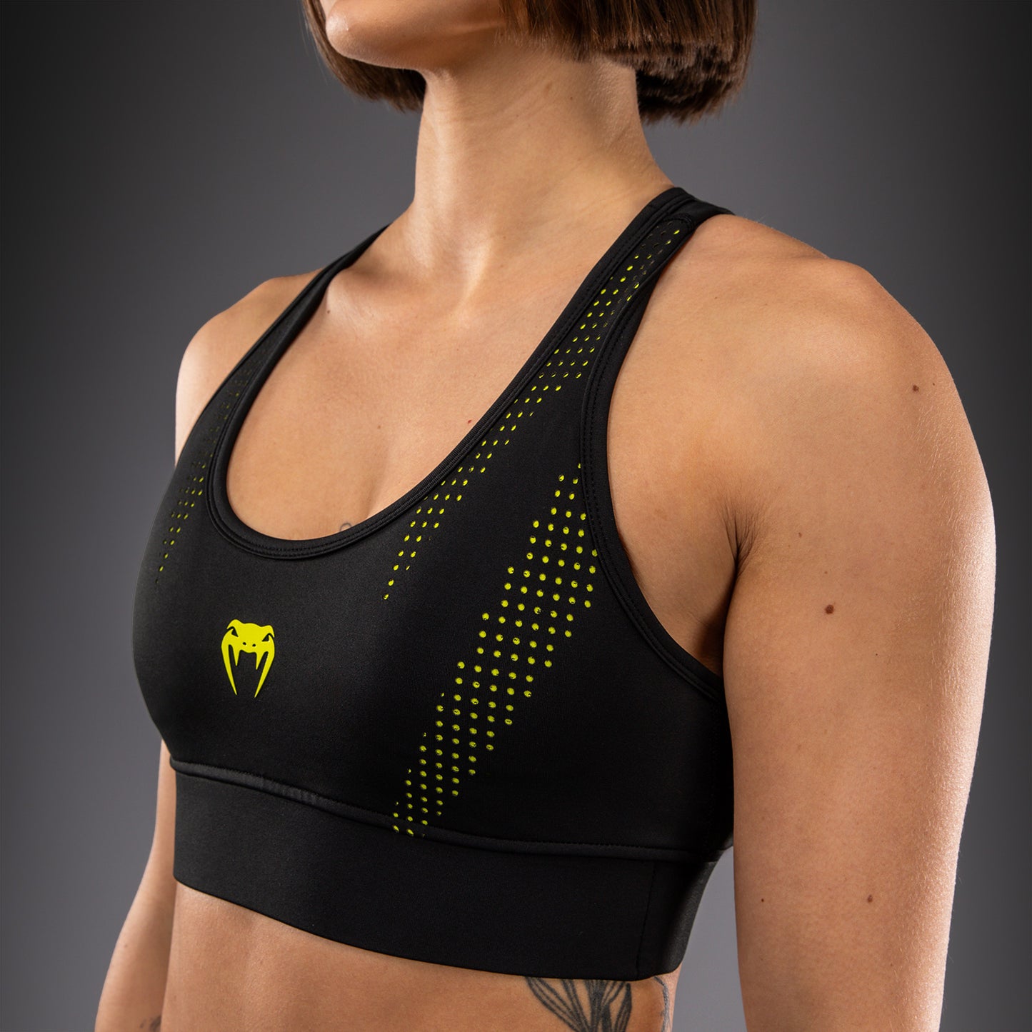 Venum Lazer Sujetador Deportivo Para Mujer - Negro/Amarillo