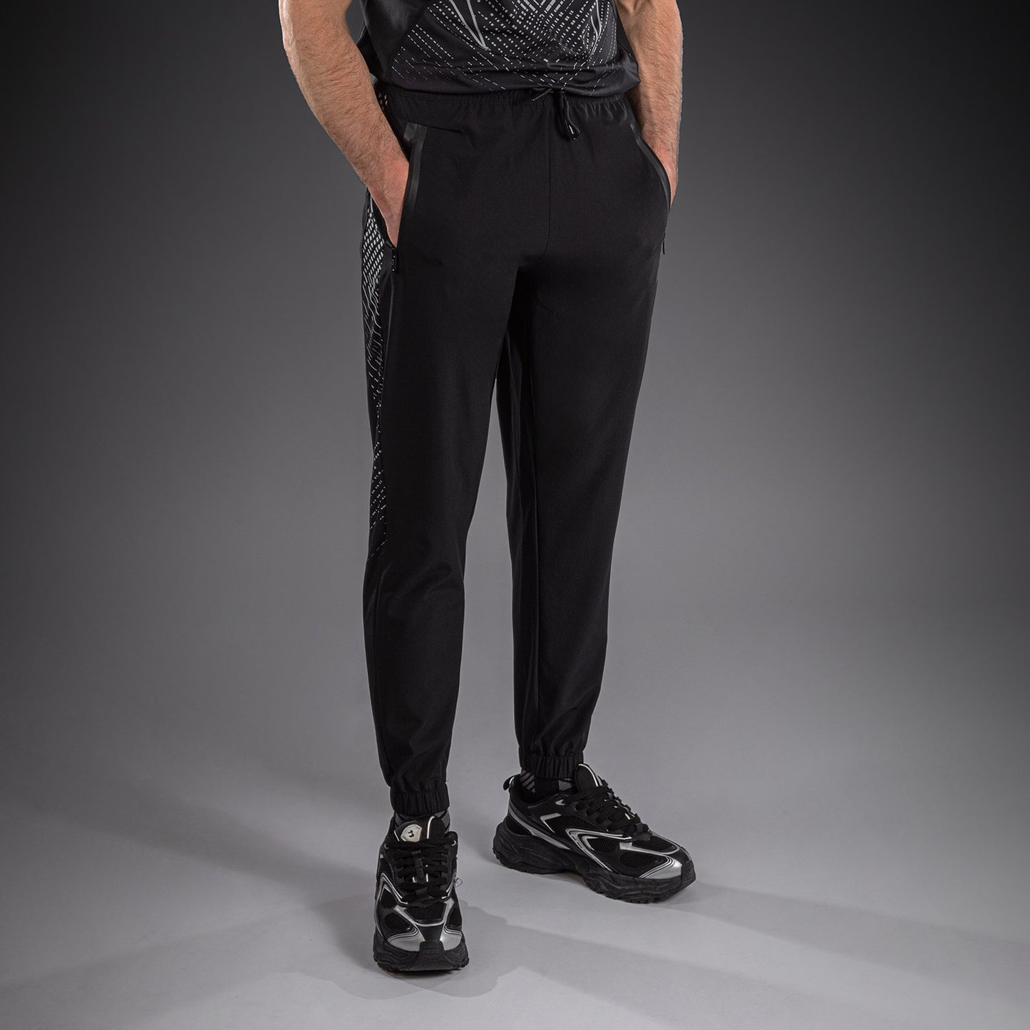 Venum Midnight Fury Pantalones de Chándal – Negro/Gris/Plata