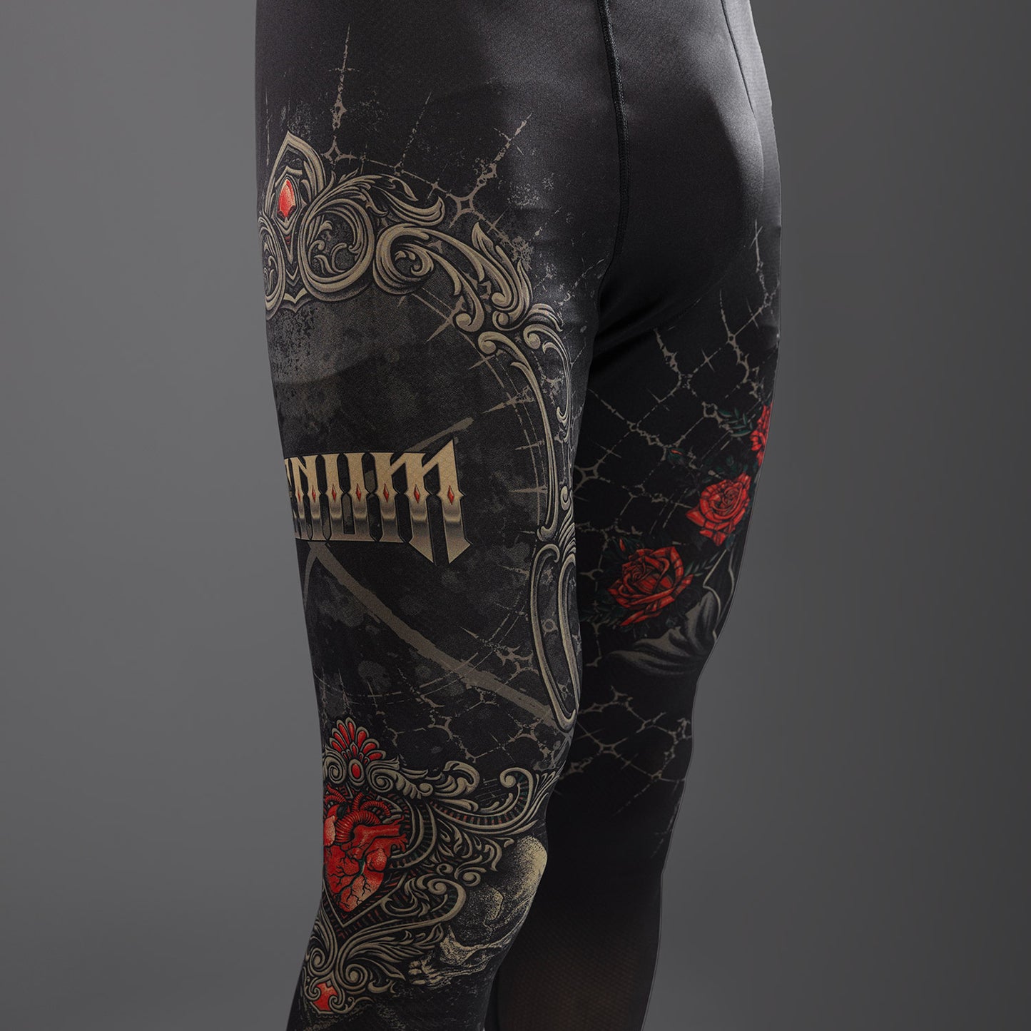 Venum Santa Muerte 5.0 Spats para Hombre - Negro Profundo/Oro