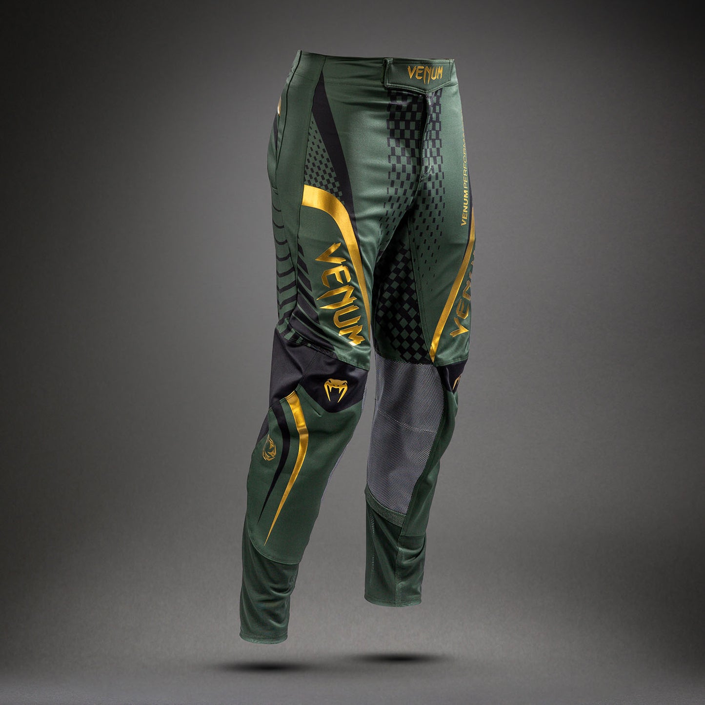 Venum MX Challenger Pantalón de Motorsports - Negro/Verde/Dorado
