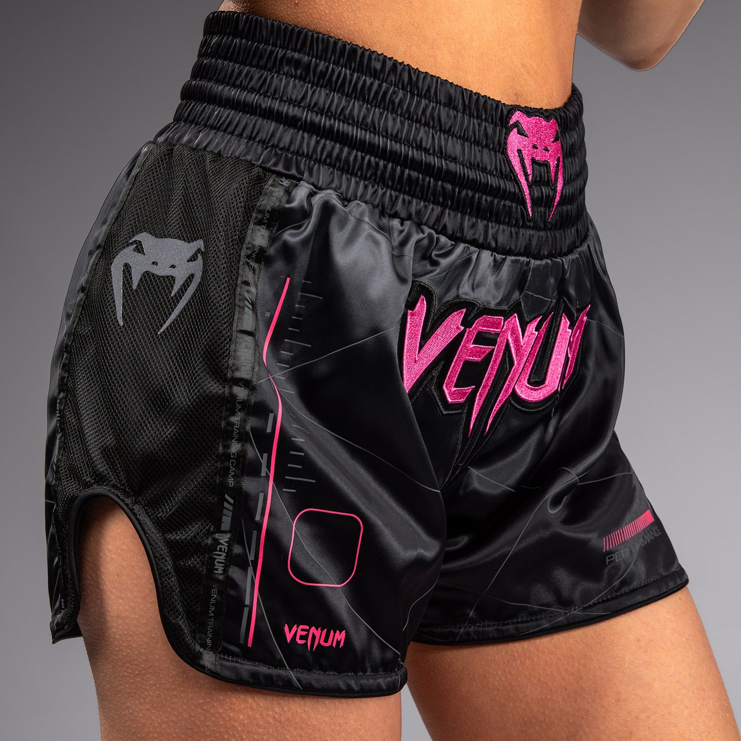 Venum Tactical XT Short de muay thai para mujer - negro/gris tormenta