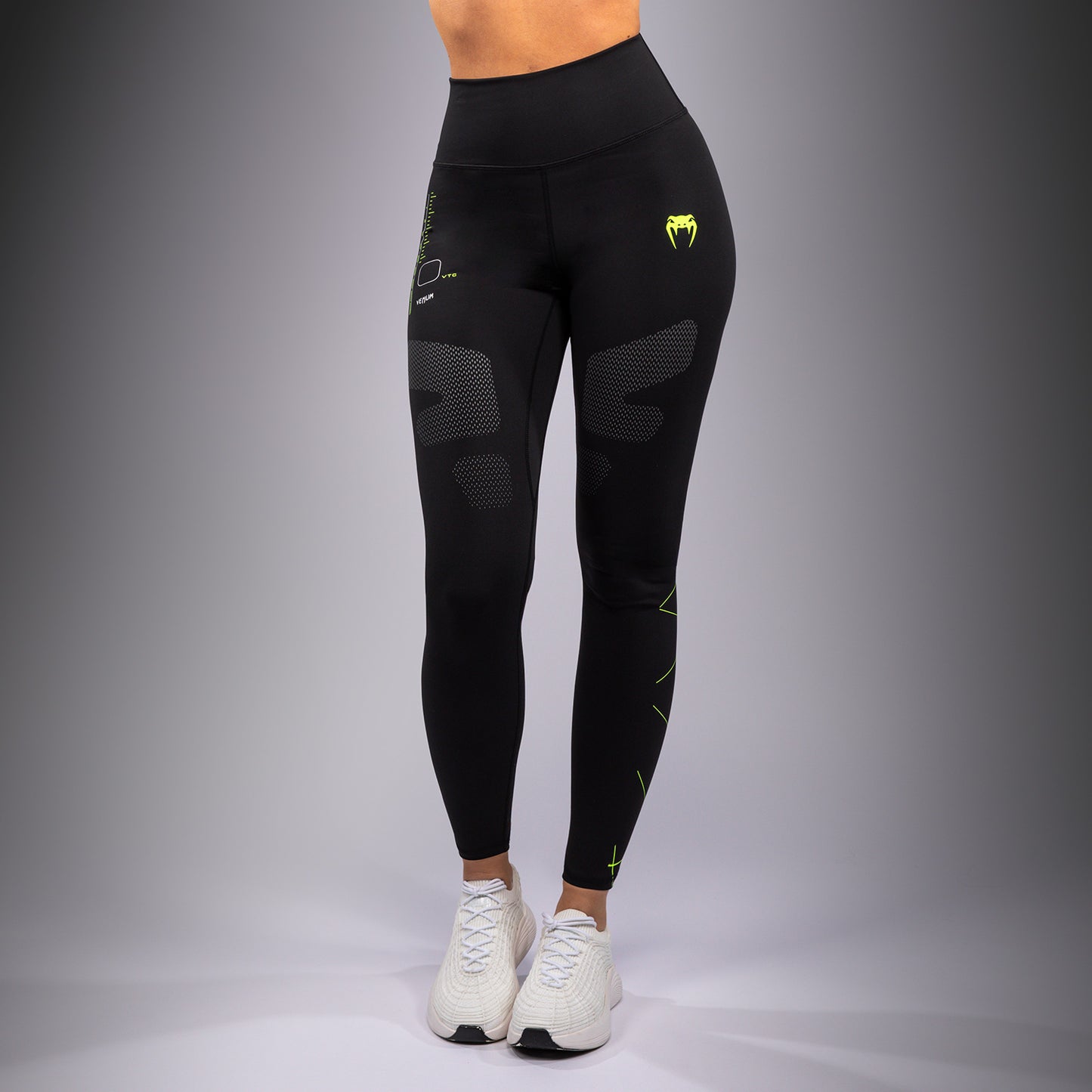 Venum Training Camp 4.0 Leggings - Negro/Verde neón