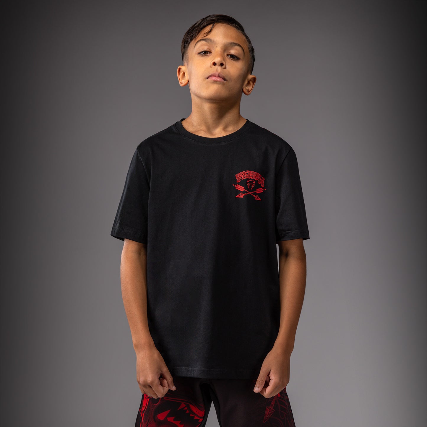Venum Wolf Atak Camiseta Para Niños – Negro/Rojo