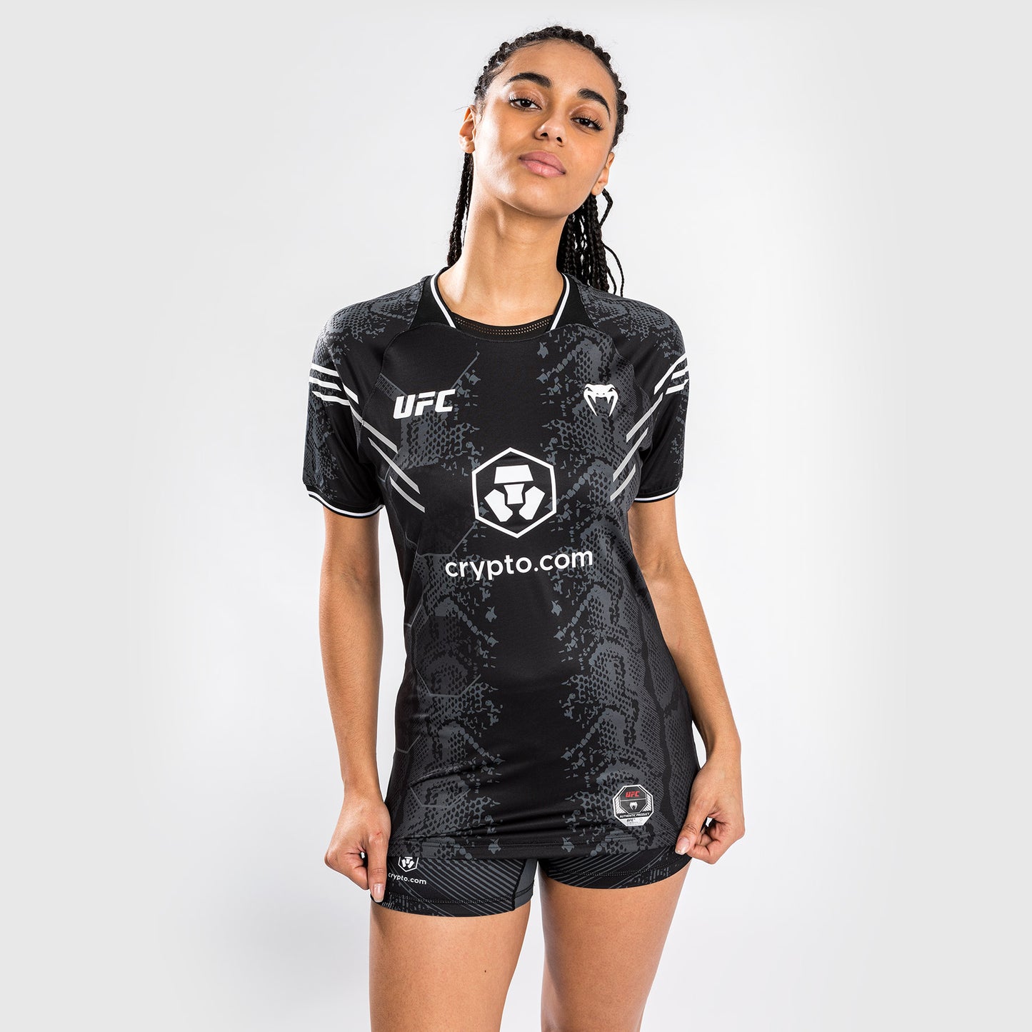 UFC Adrenaline by Venum Authentic Fight Night T-shirt Walkout para Mujer - Negro