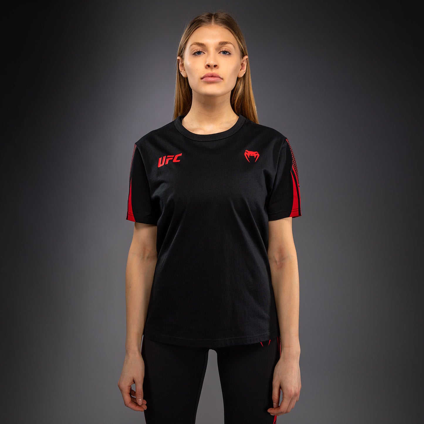 Venum UFC Unity by Venum Authentic Fight Week Camiseta de Manga Corta para Mujer - Negro