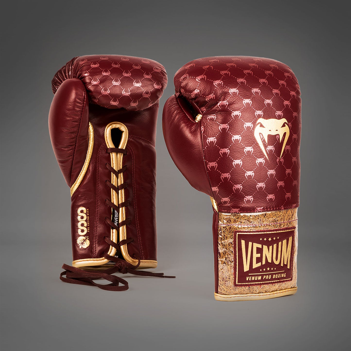 Guantes de boxeo Venum Coco Monogram Pro  - Rojo granate