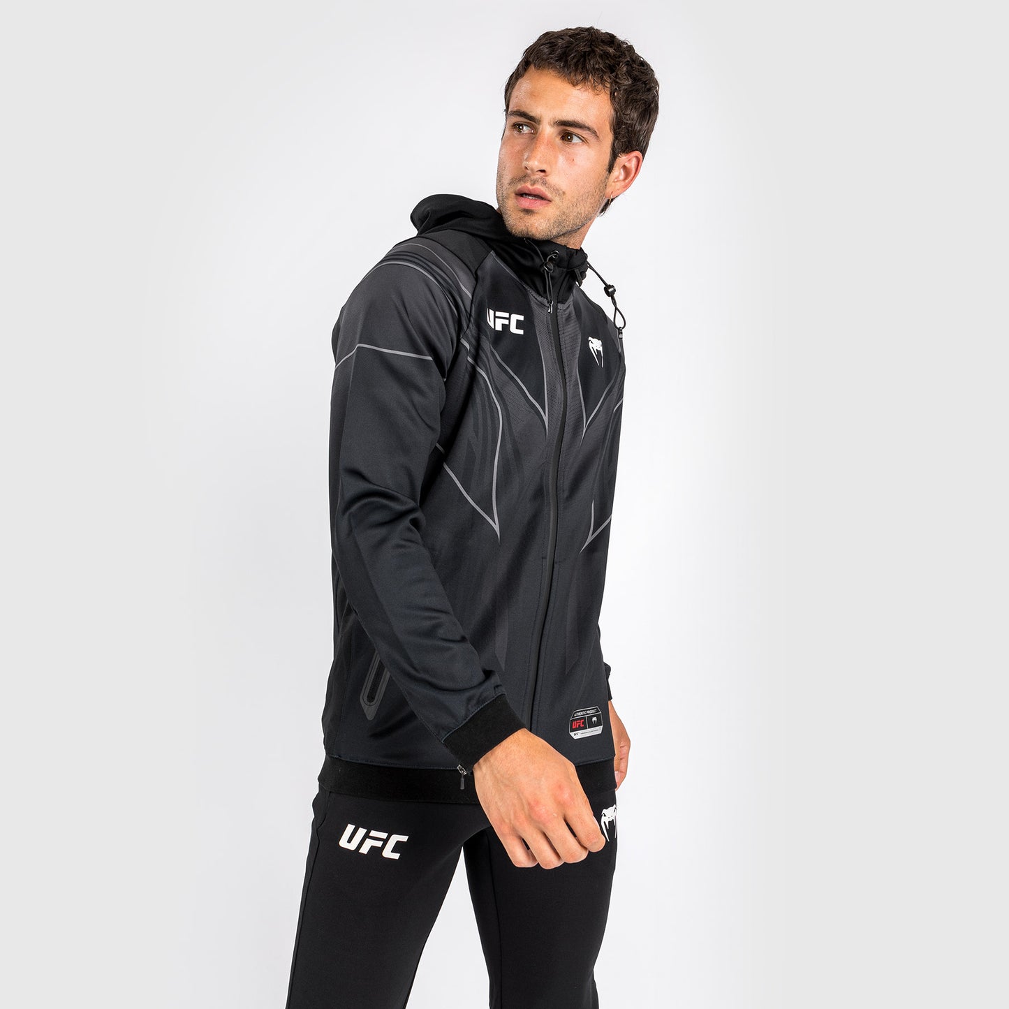 Sudadera con capucha UFC Venum Authentic Fight Night 2.0 para hombre - Negra