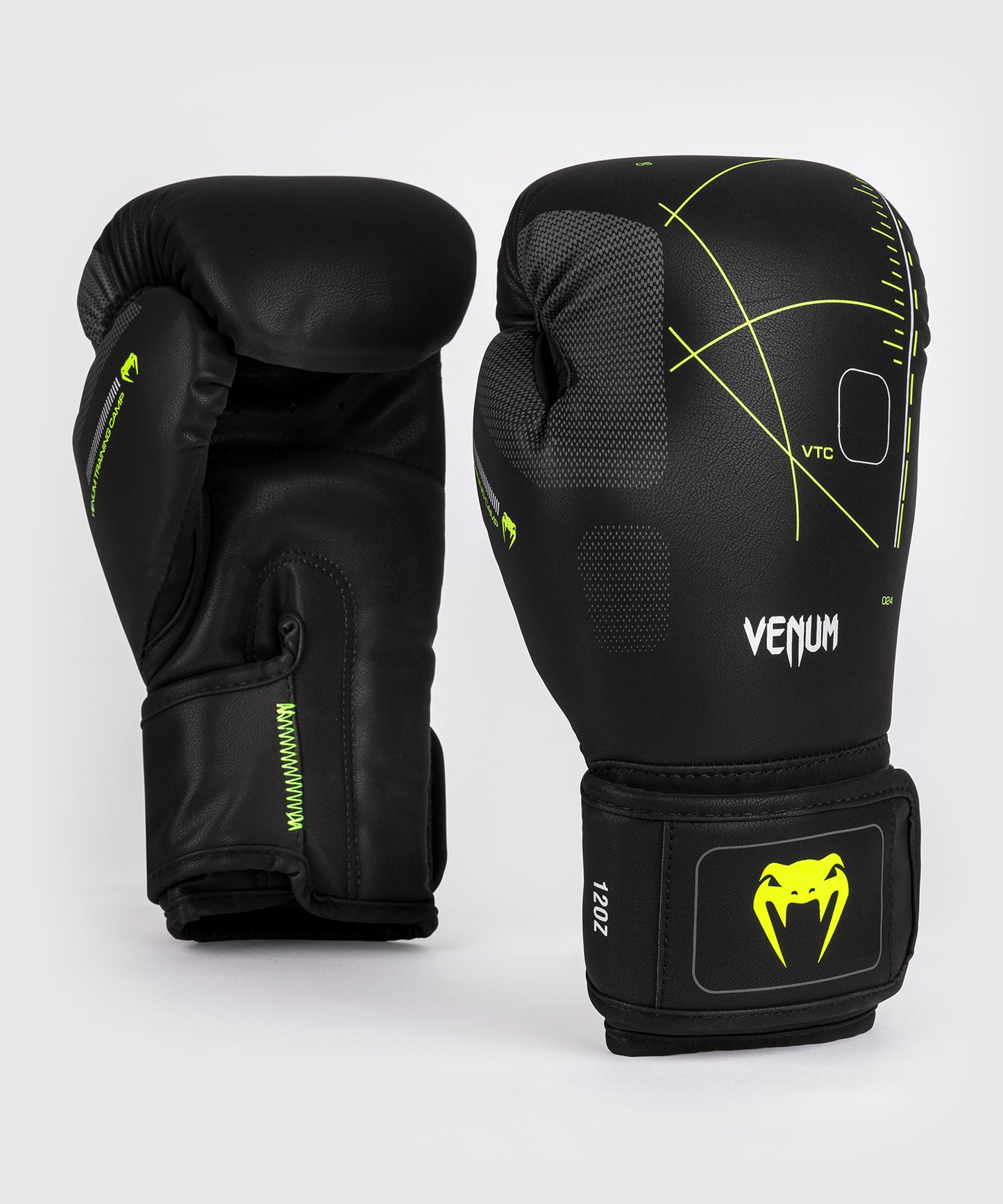 Venum Training Camp 4.0 Guantes de boxeo - Negro/Verde neón