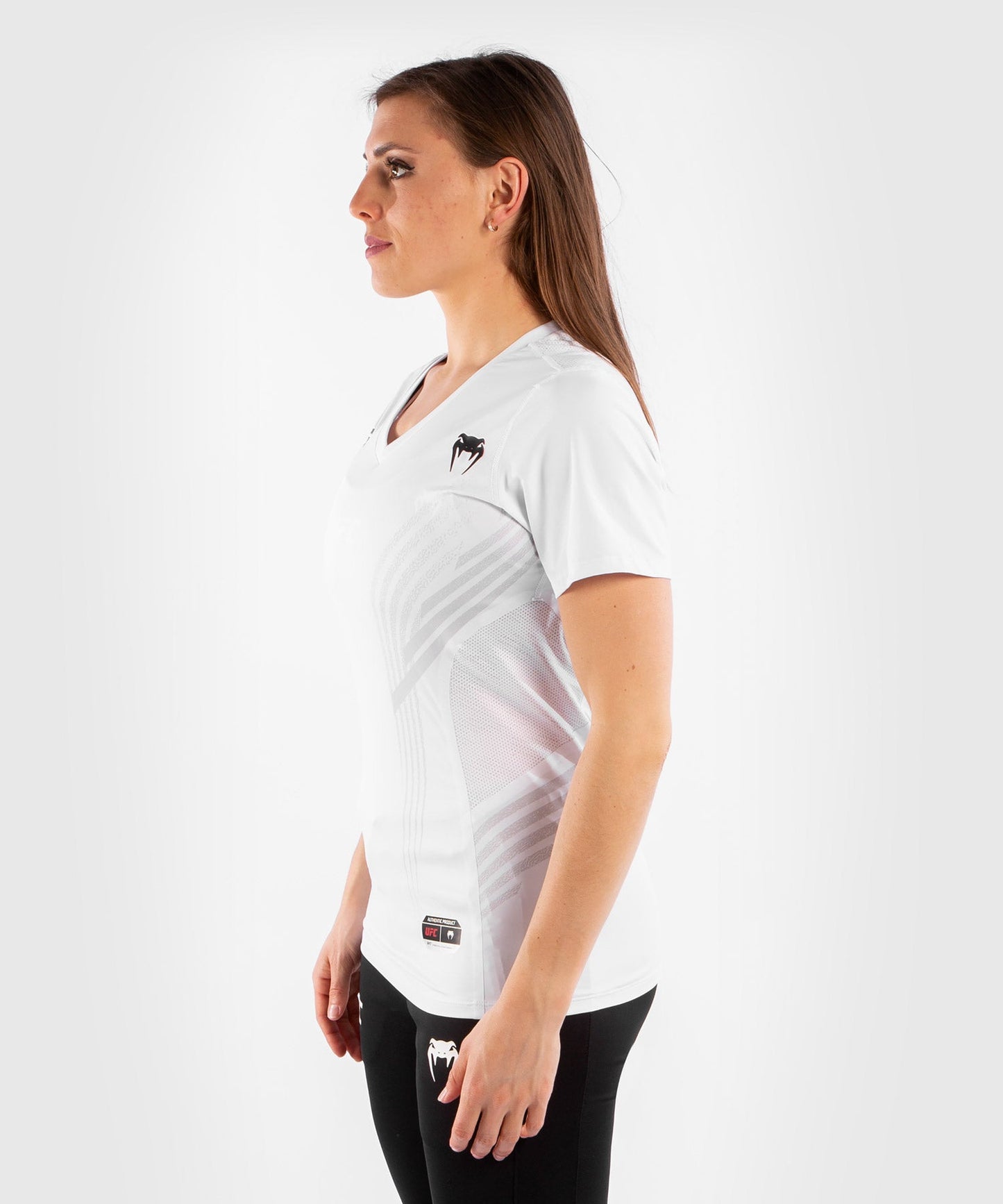 Camiseta Técnica Para Mujer Fighters UFC Venum Authentic Fight Night - Blanco