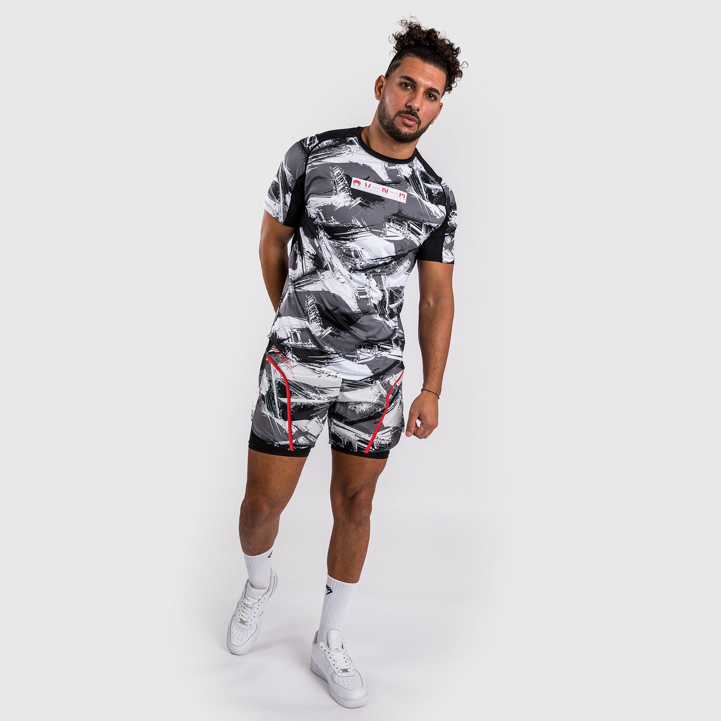 Venum Electron 3.0 Camiseta Dry-Tech - Gris/Rojo