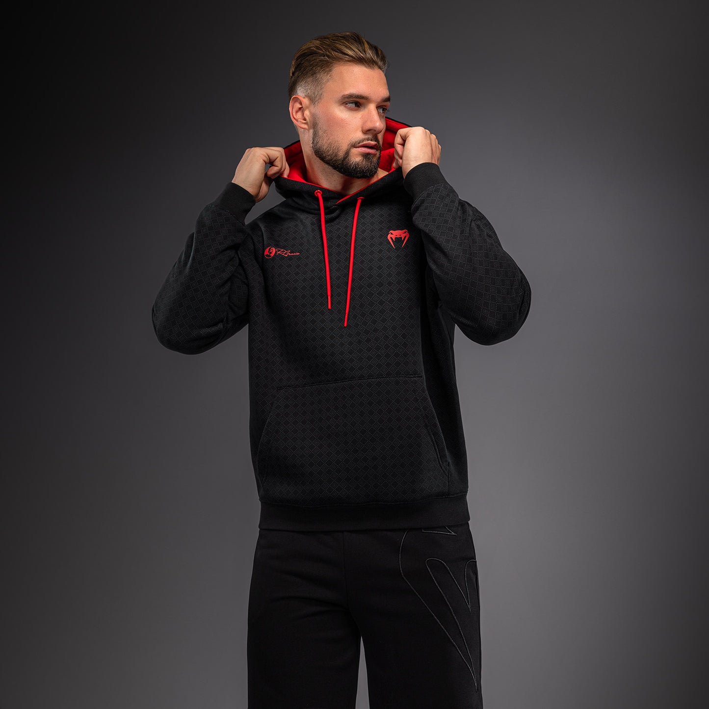 Venum x Roger Gracie Signature Sudadera con Capucha - Negro/Rojo