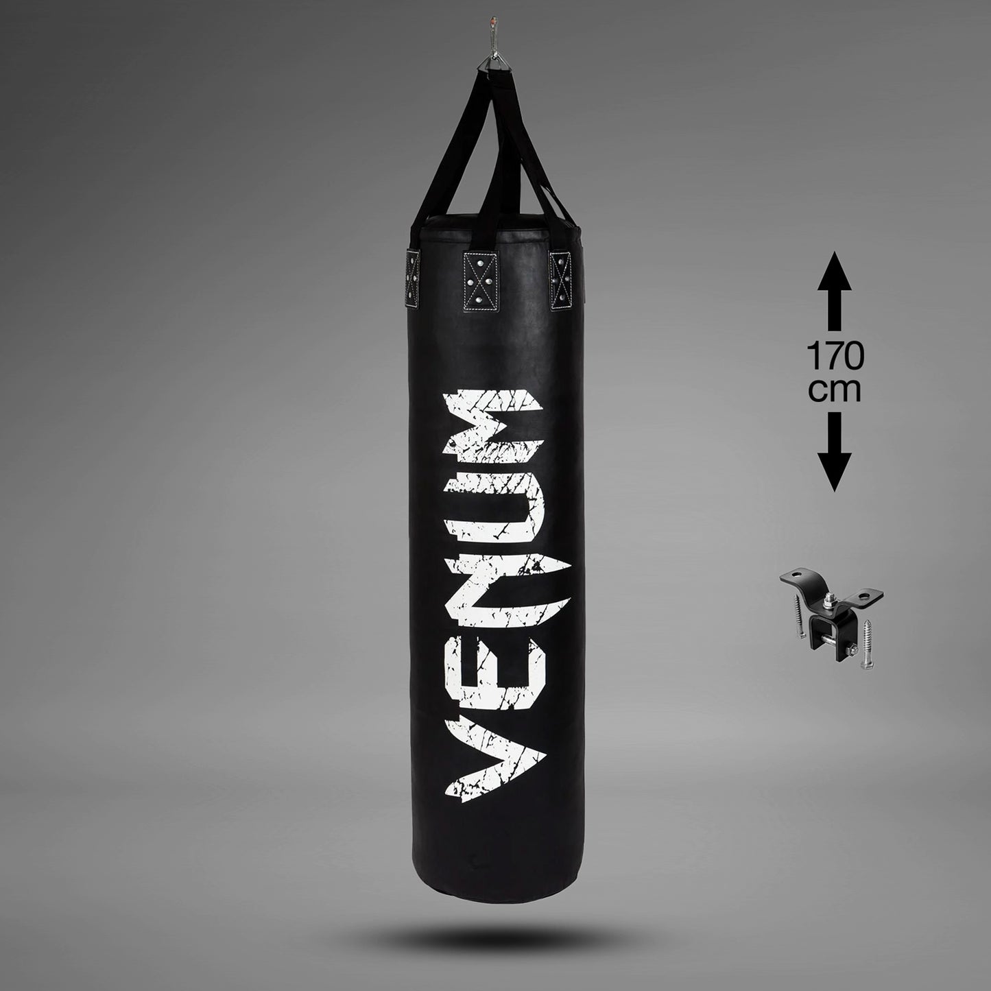 Saco de Boxeo Venum Challenger (gancho incluido) - Negro/Blanco - 170 cm - Lleno