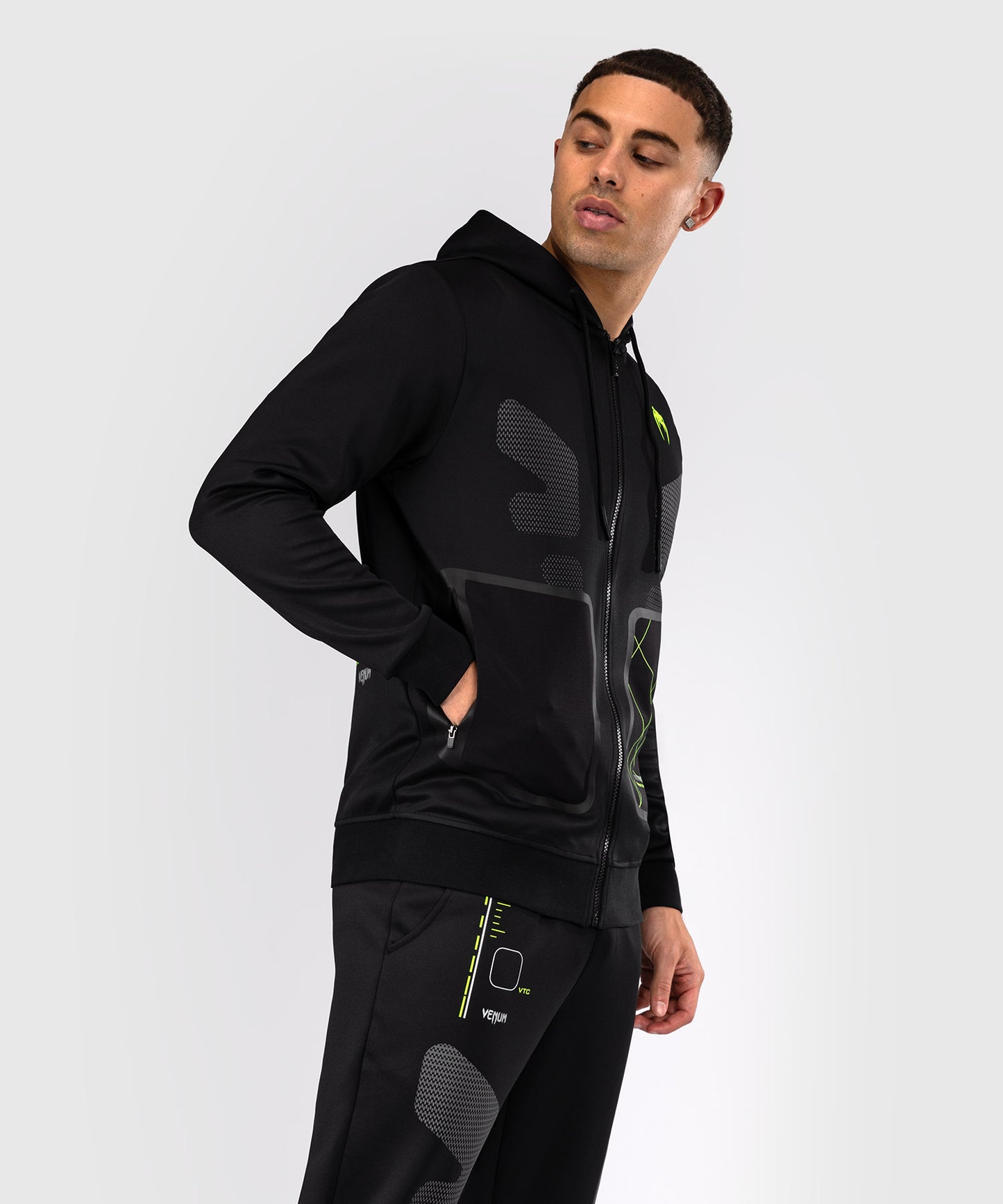 Venum Training Camp 4.0 Sudadera con capucha y cremallera - Negro/Verde