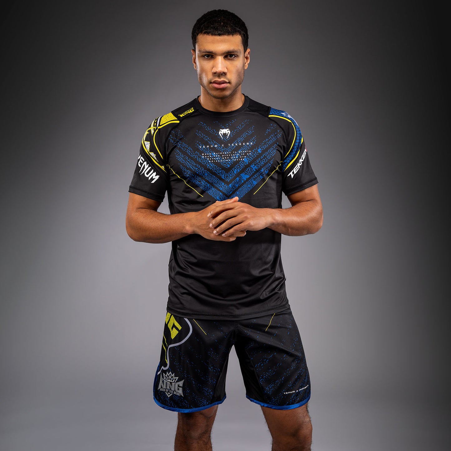 Venum x TEKKEN 8 Camiseta Dry-Tech King - Negro/Amarillo
