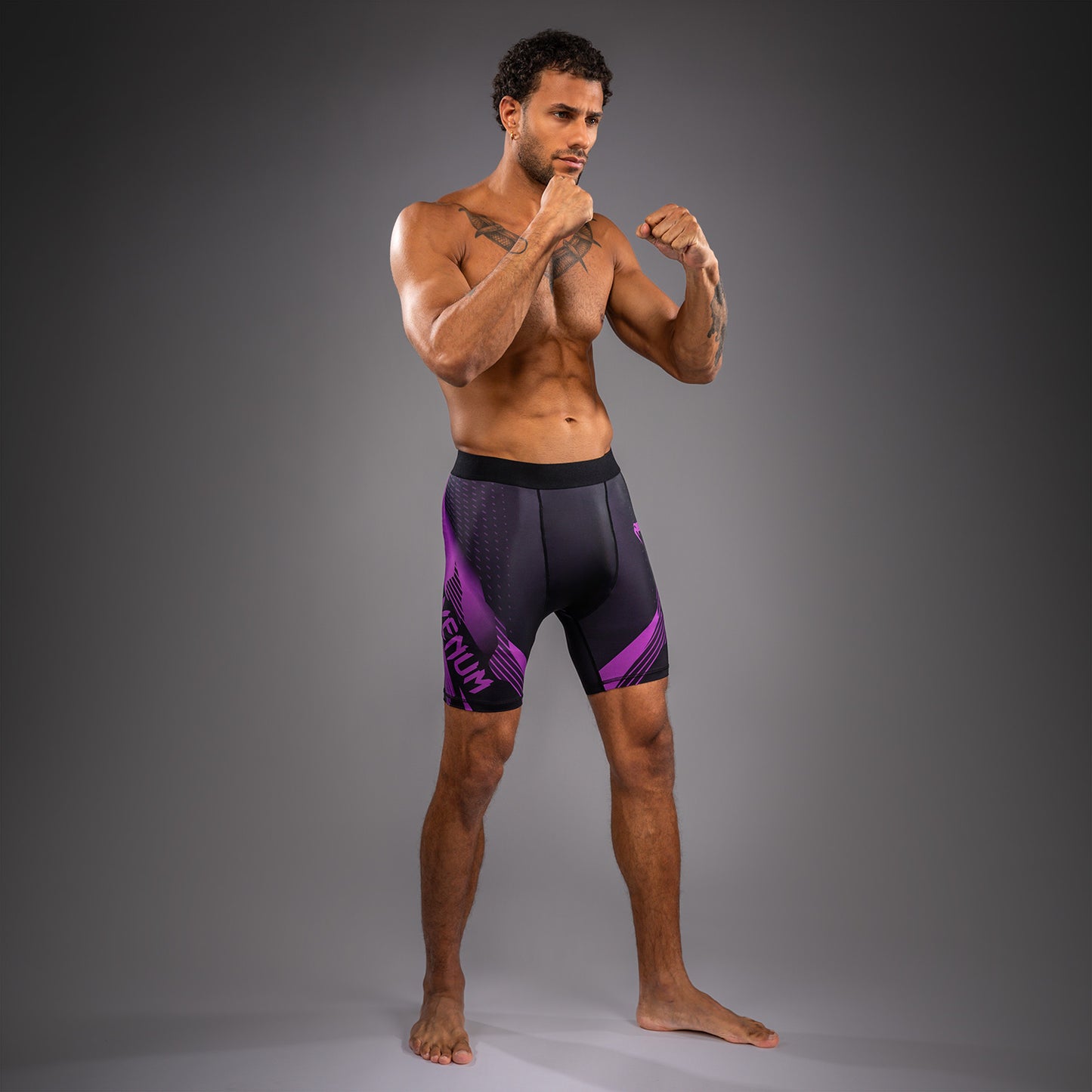 Venum No-Gi 6.0 Pantalón Corto de Compresión - Negro/Púrpura