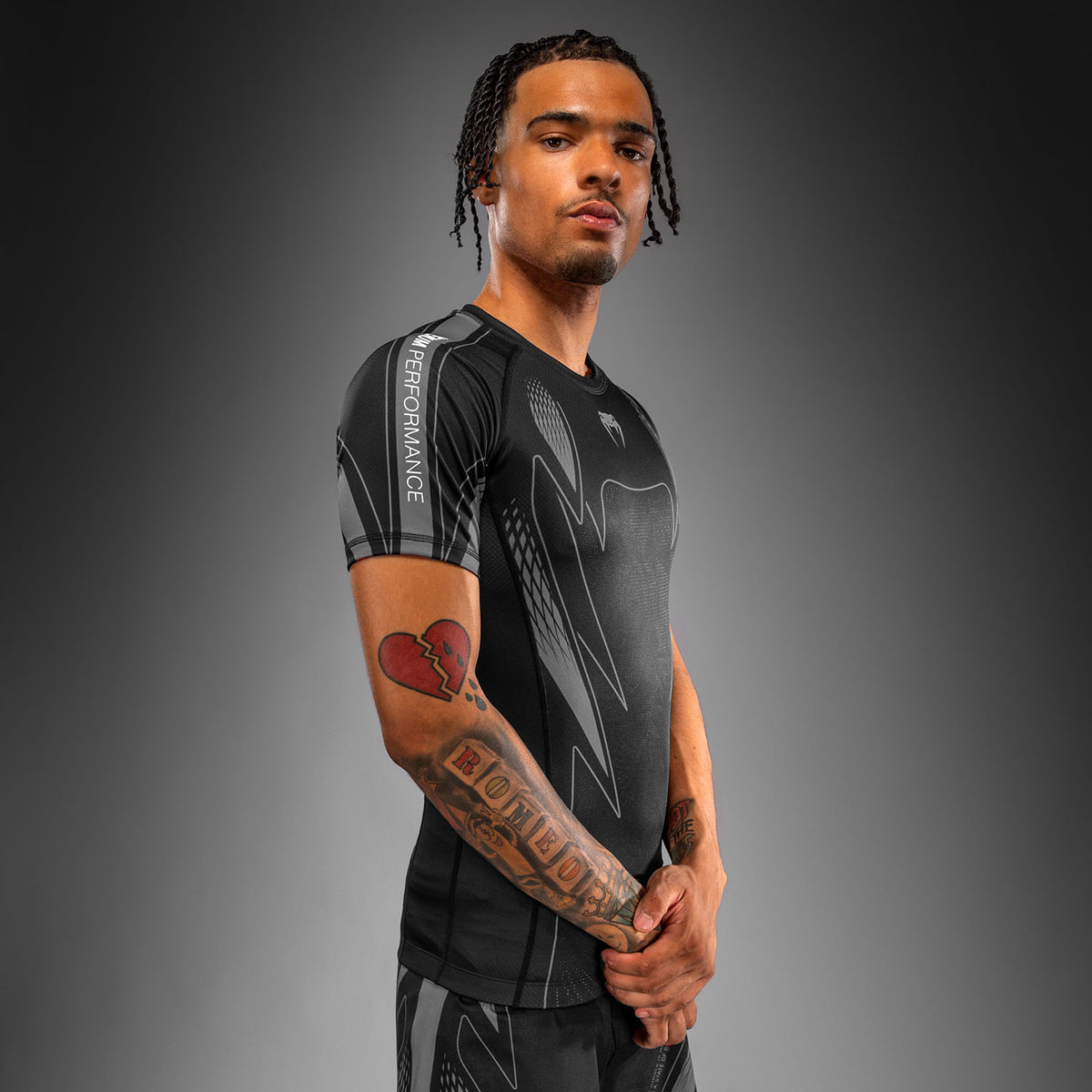 Venum Amazonia Reborn Camiseta de compresión de manga corta - Negro/Gris