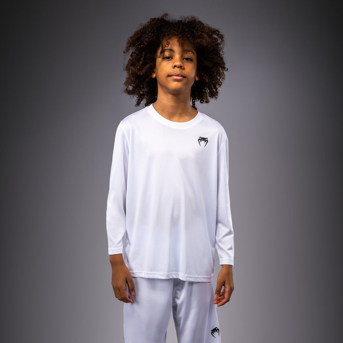 Venum Lineup Camiseta de Manga Larga para Niños - Blanco/Negro