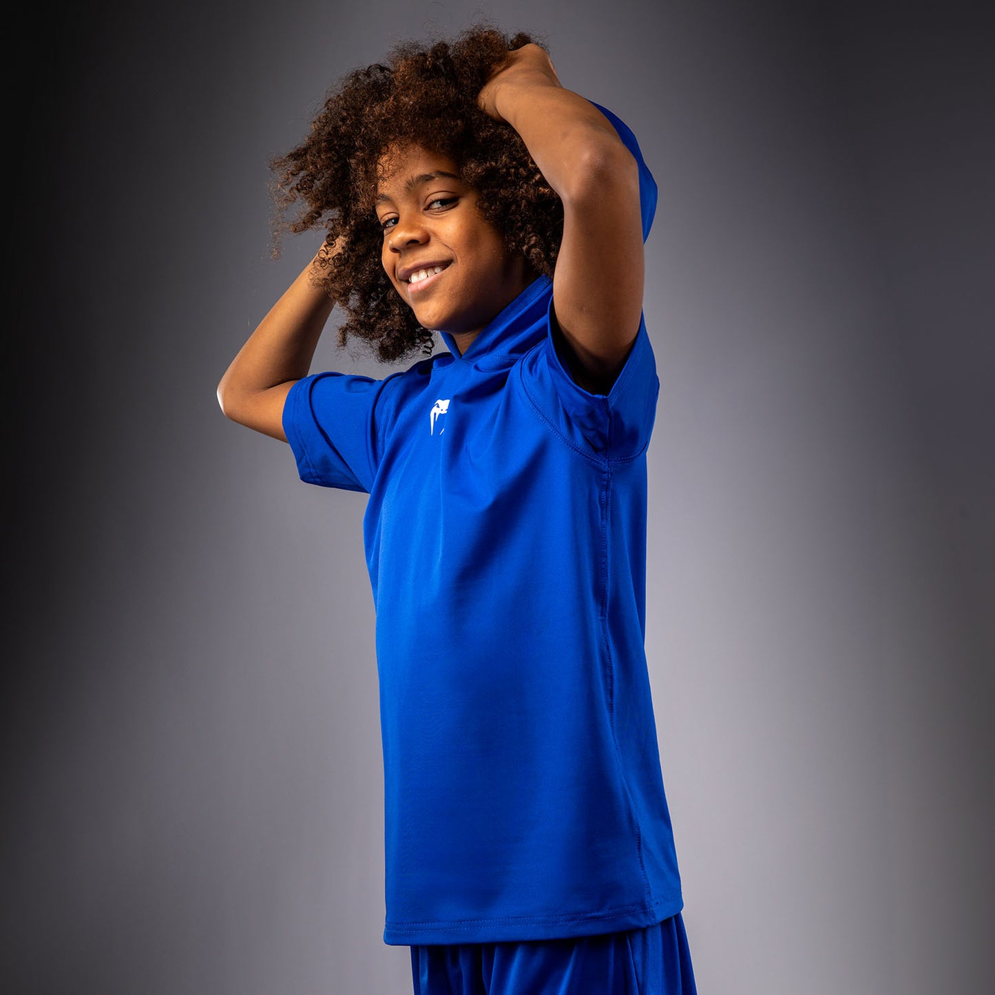 Venum Elite Sudadera Dry-Tech Manga Corta Para Niños - Azul Real