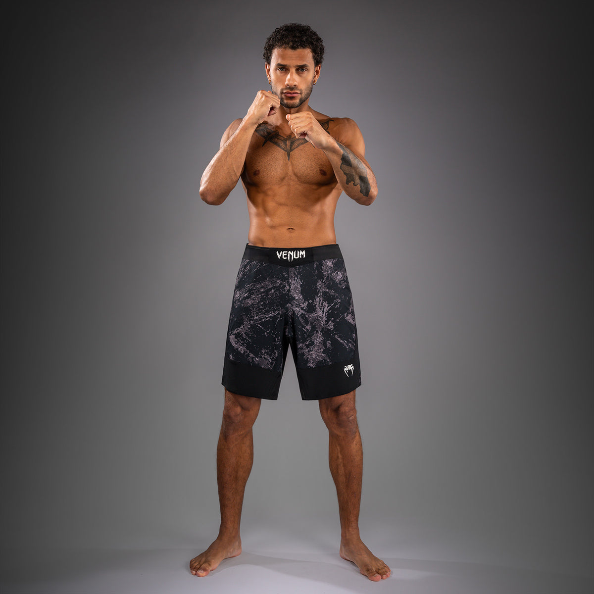 Venum Rage & Workout Short de Combate - Negro/Gris