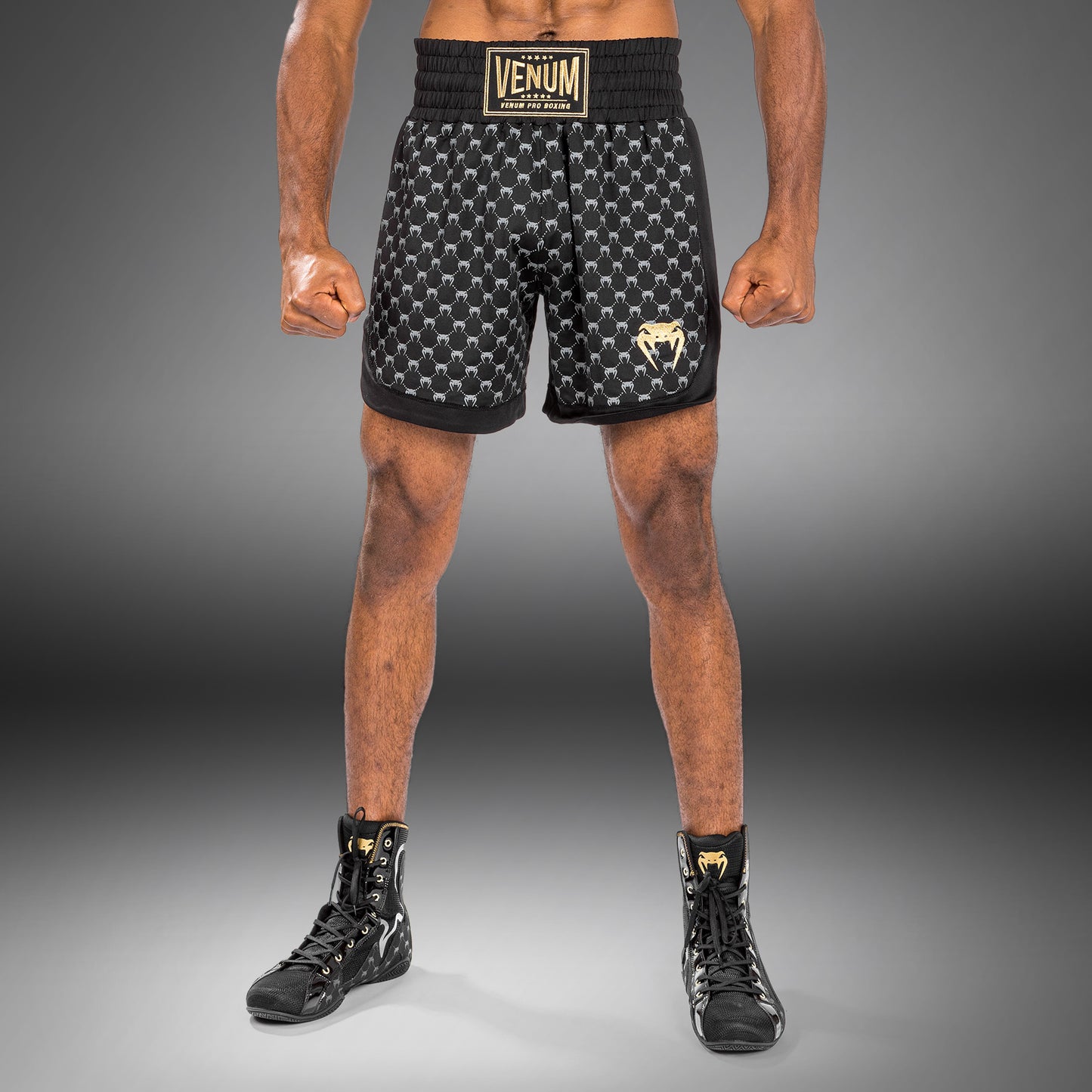 Shorts de Boxeo Venum Monogram - Negro