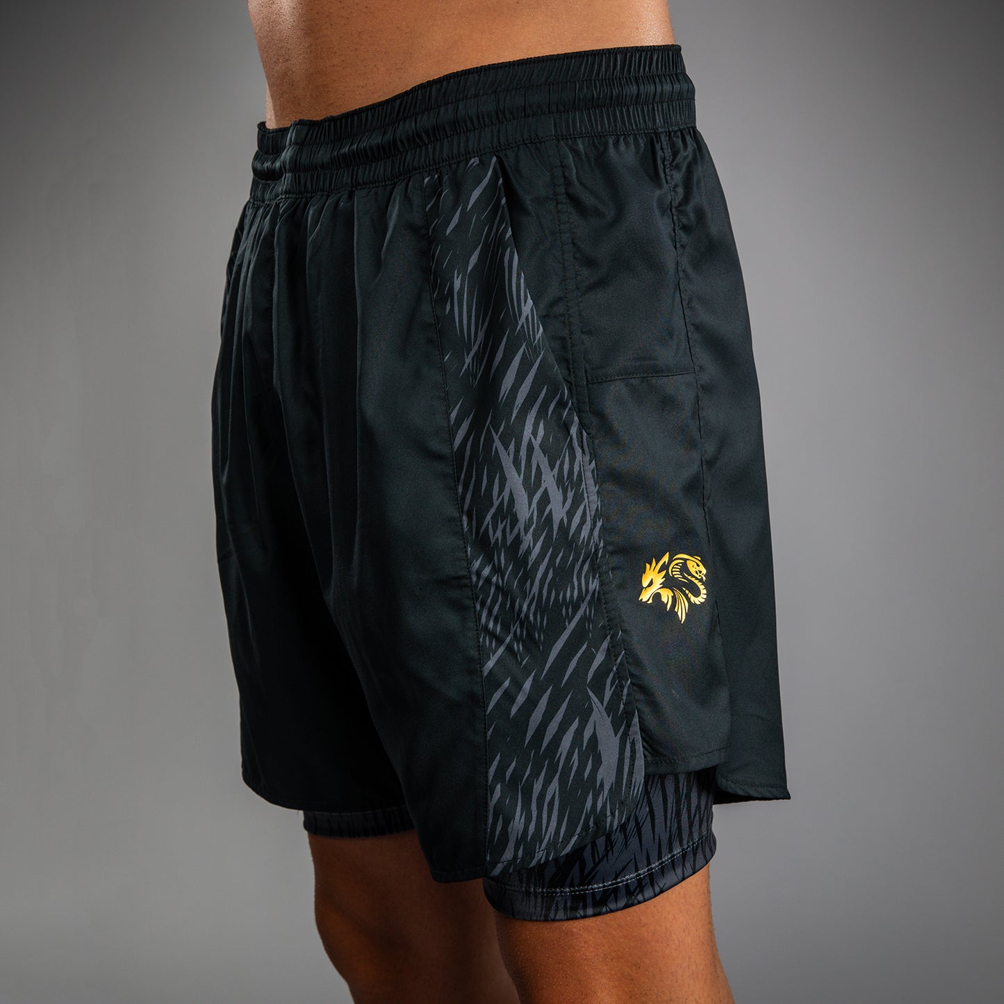 Venum x Chimaev Pantalones Cortos de Entrenamiento  - Negro/Gris