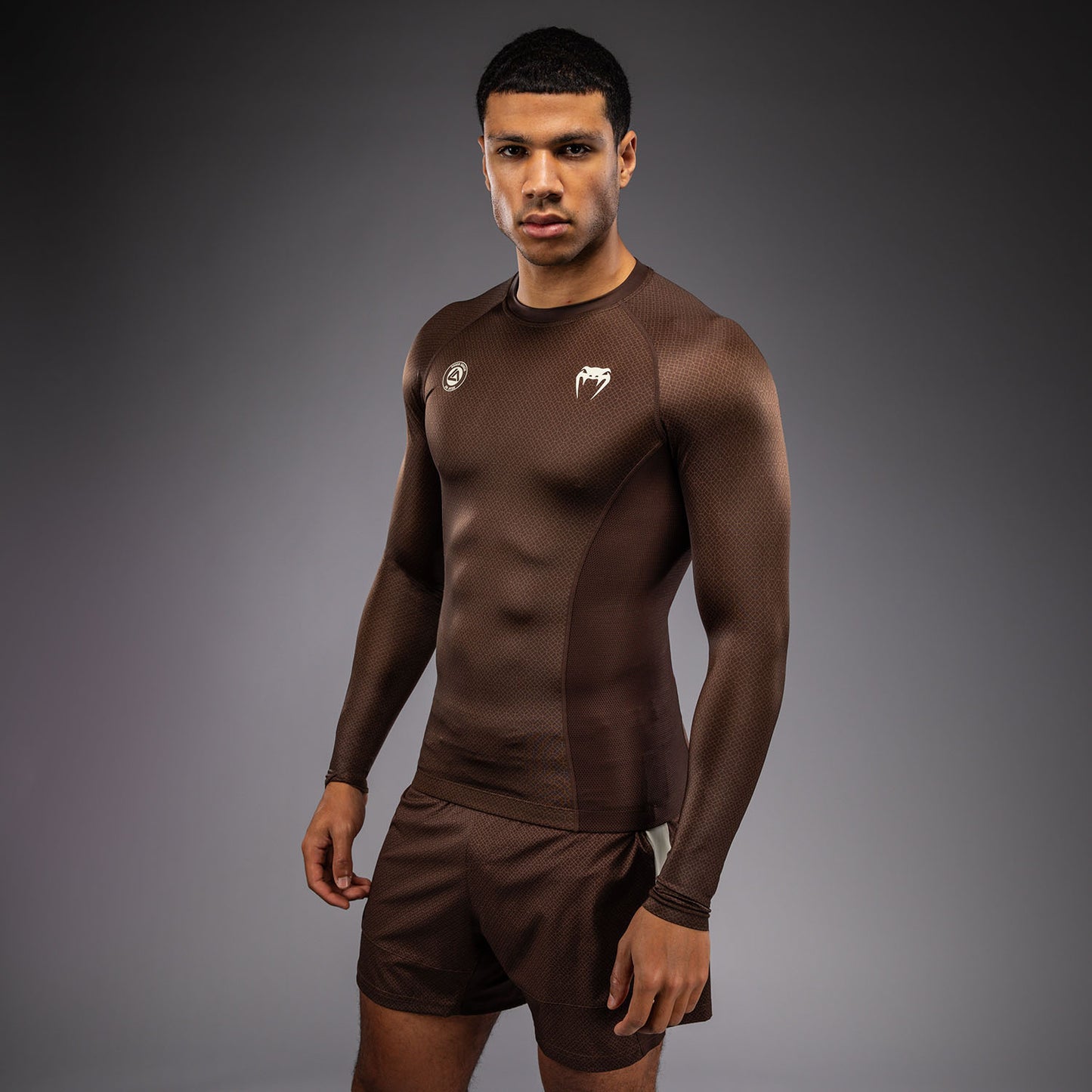 Venum x Roger Gracie Academy Rashguard Manga Larga - Marrón Oscuro
