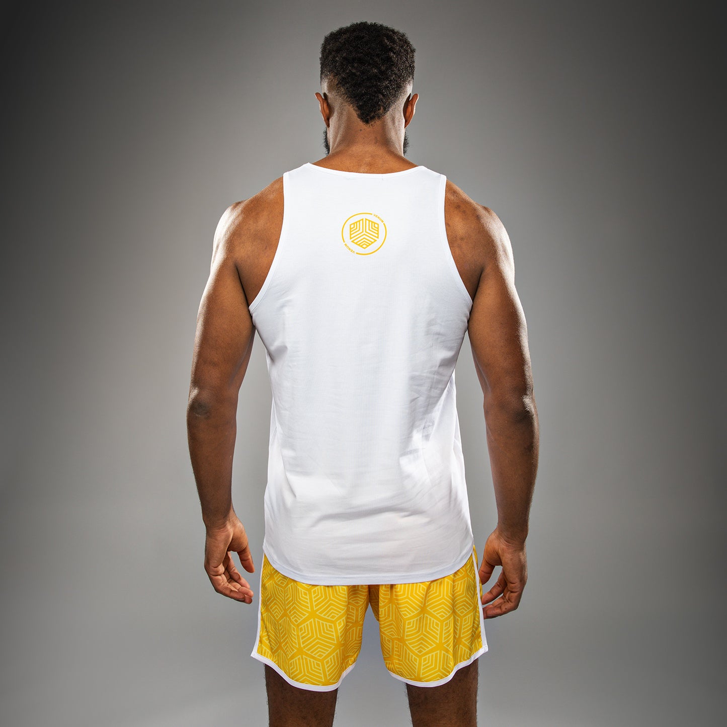 Venum Octane Camiseta Sin Mangas - Blanco/Amarillo Vibrante