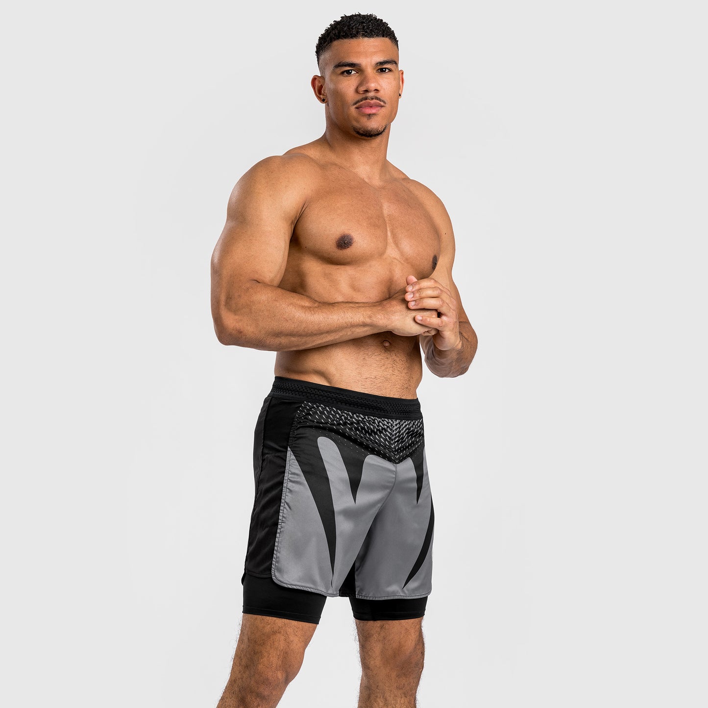 Venum Attack Pantalones Cortos de Lucha para Hombre - Negro