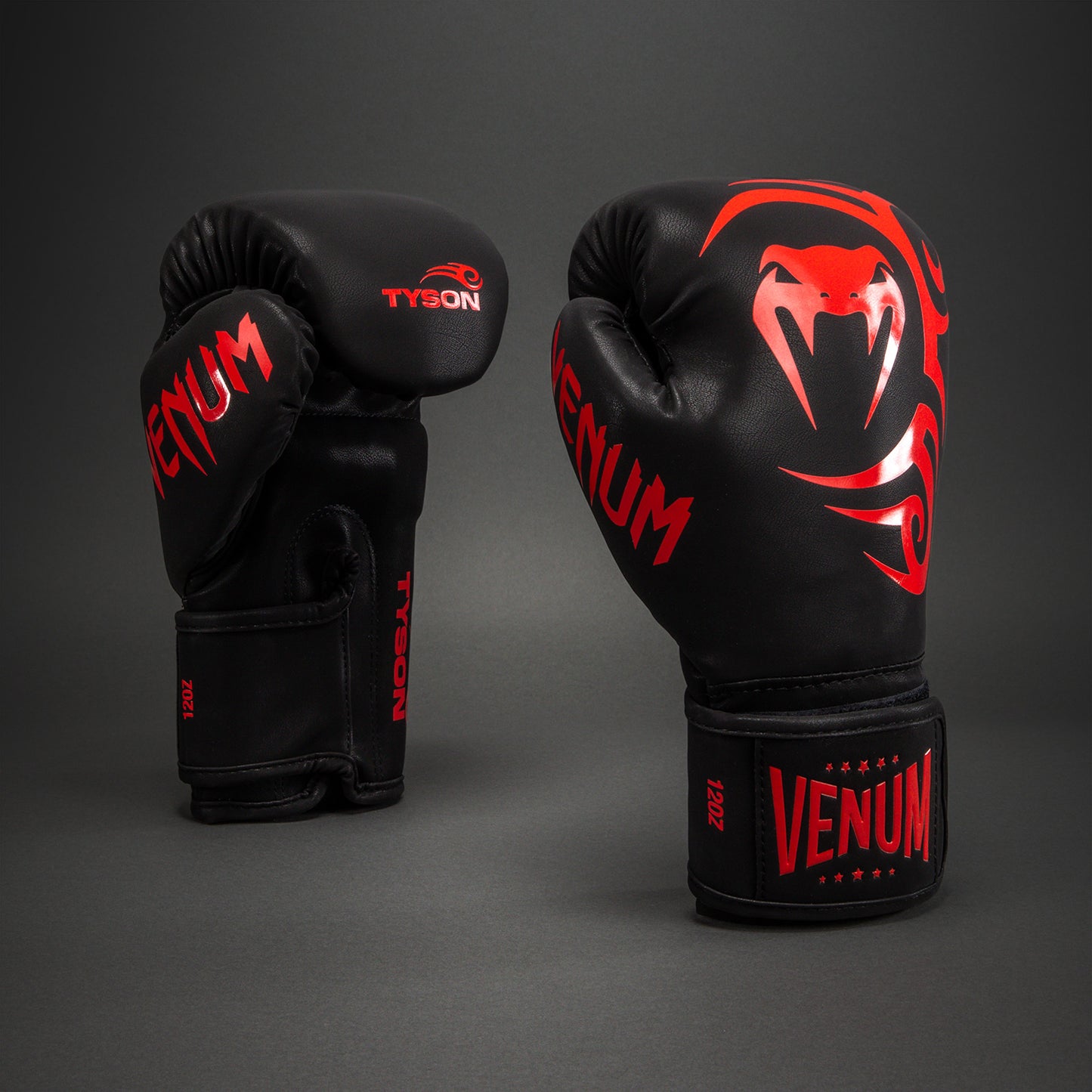 Venum Mike Tyson Guantes de Boxeo Réplica – Negro/Rojo