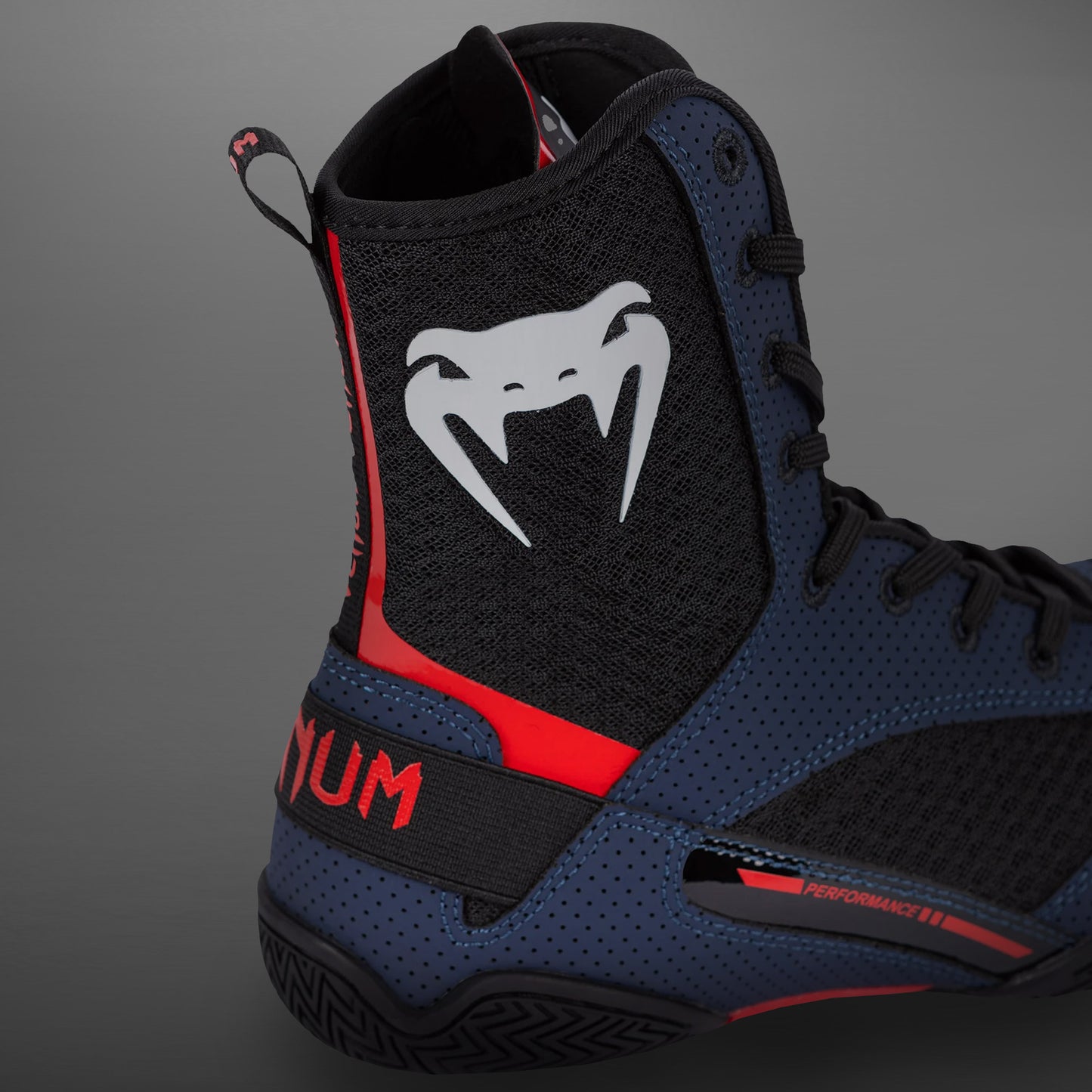 Venum Elite Zapatillas de Boxeo - Azul Marino/Negro/Rojo