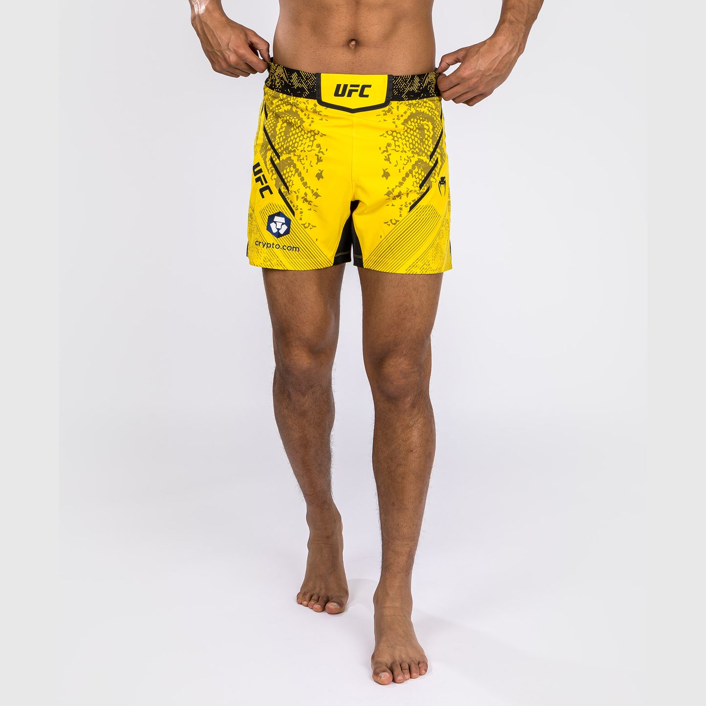 Pantalón Corto UFC Adrenaline by Venum Personalized Authentic Fight Night, Hombre - Corte Corto - Amarillo