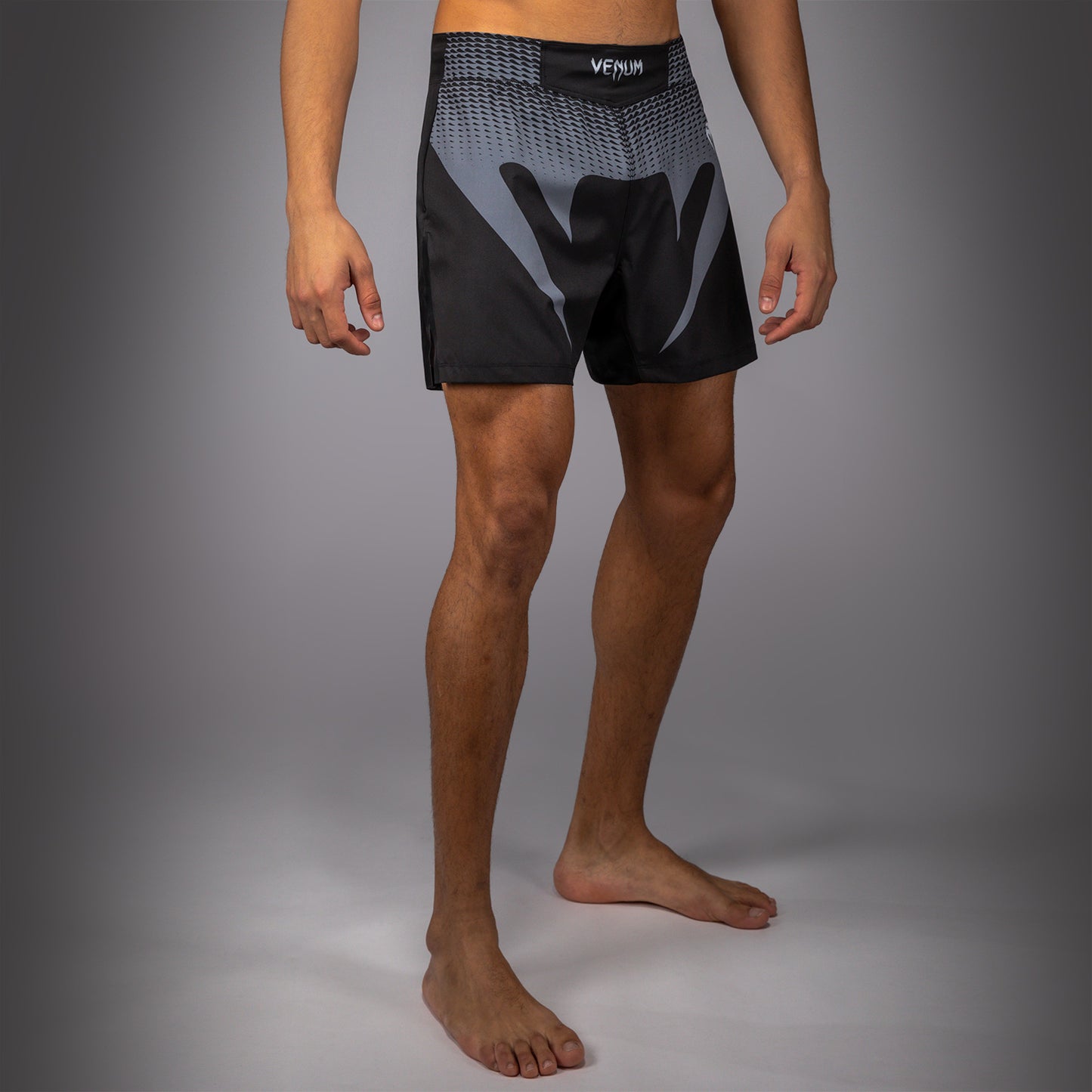 Venum No Gi Fightshorts Pantalones Cortos de Lucha - Negro/Gris Plata
