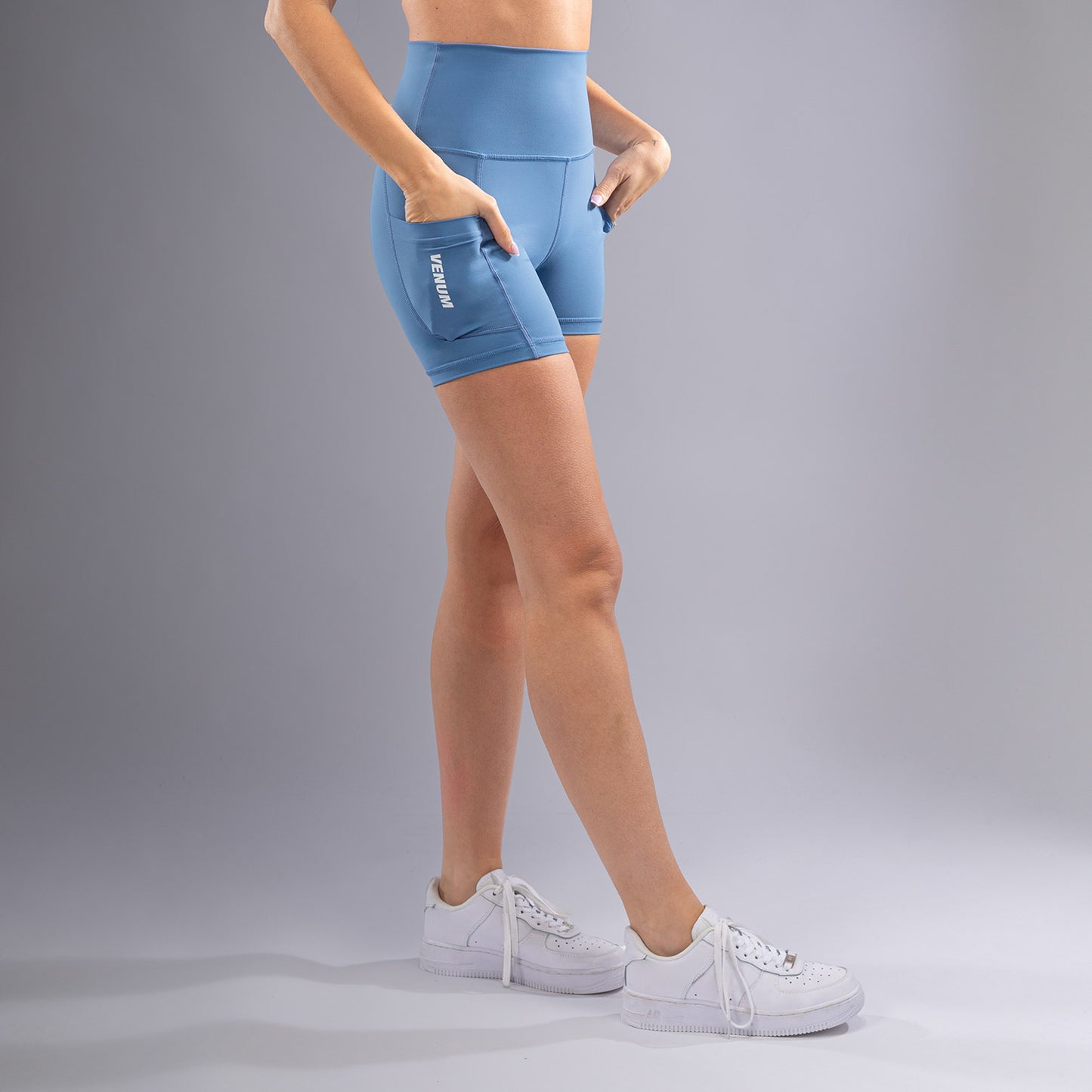 Venum Essential Pantalones Cortos de Ciclismo para Mujer - Azul Tormenta