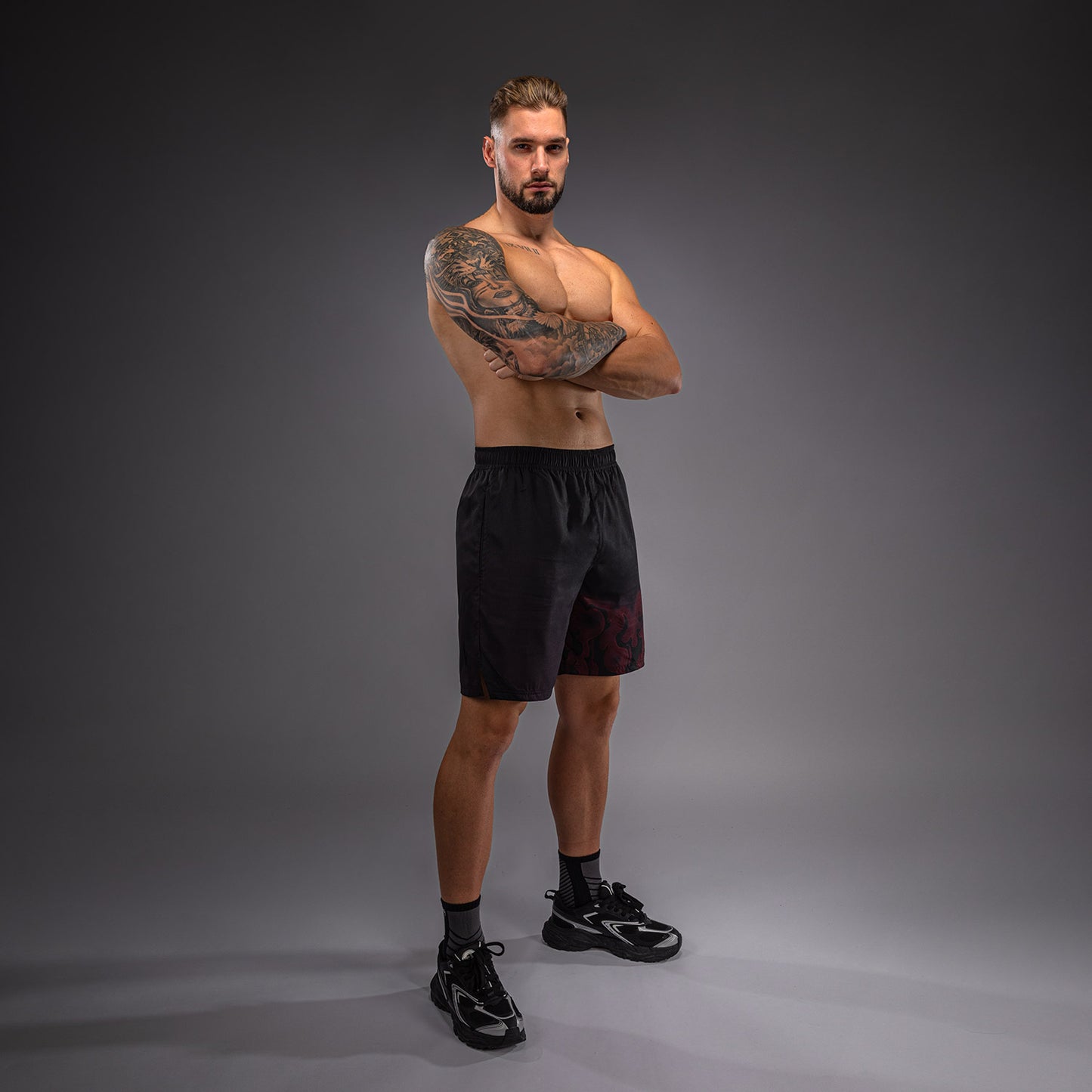 Venum Spectre Pantalón Corto de Entrenamiento – Negro/Rojo