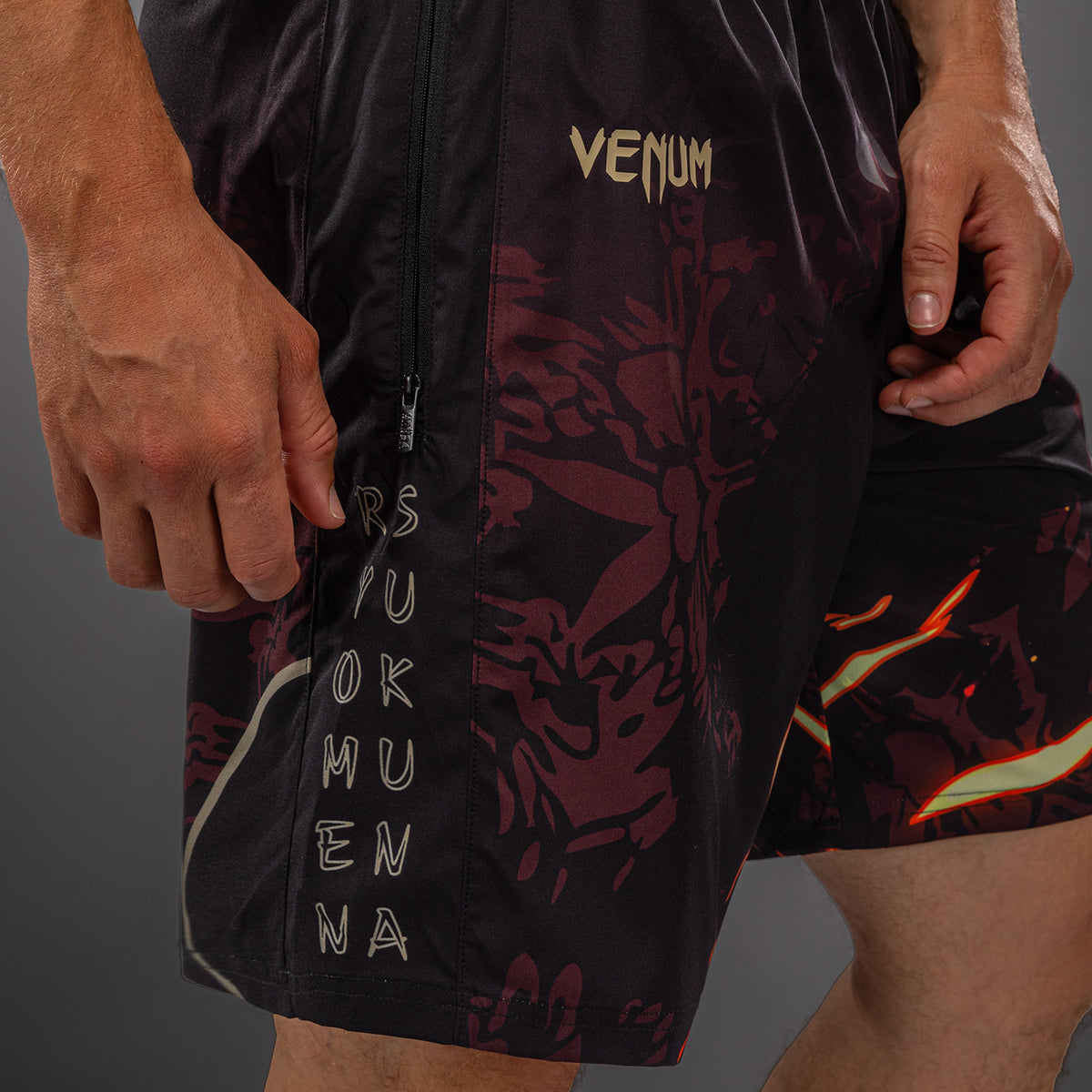 Jujutsu Kaisen x Venum Sukuna Short de Entrenamiento – Negro/Arena