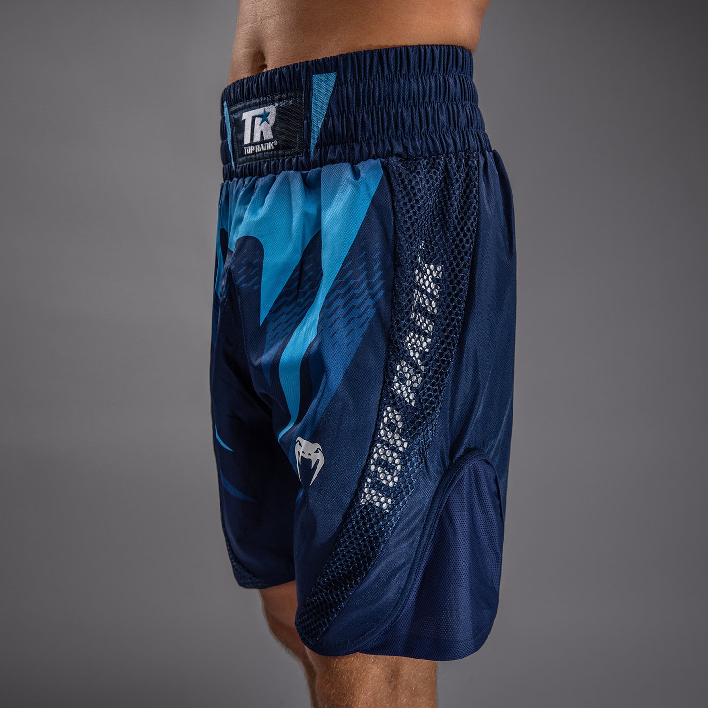 Venum x Top Rank Original Pantalones Cortos de Boxeo para Hombre - Azul Marino