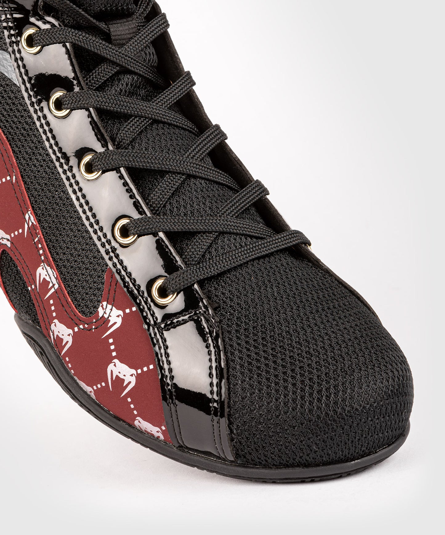 Zapatillas de boxeo Venum Elite Evo Monogram  - Negro/Borgoña