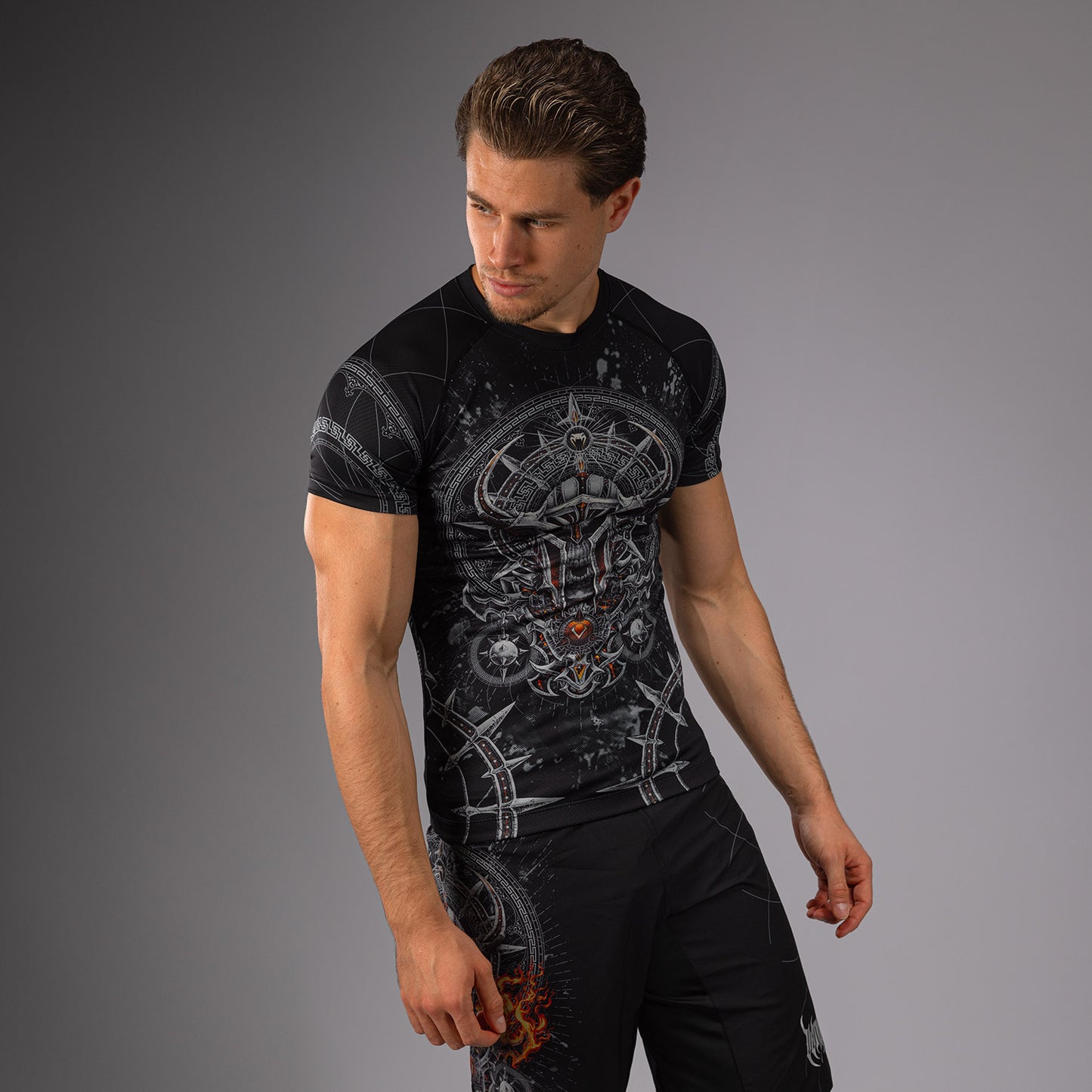 Venum Gladiator 5.0 Camiseta De Manga Corta Para Hombre - Negro/Plata