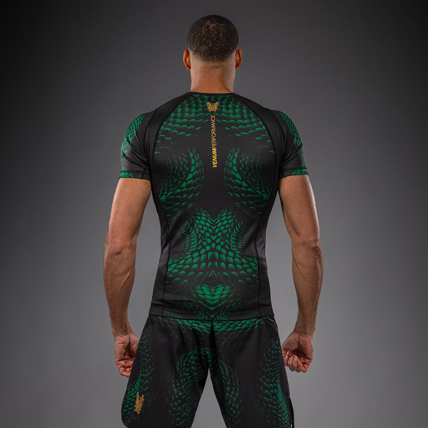 Venum Matupa Rashguard Manga Corta - Negro/Verde/Oro