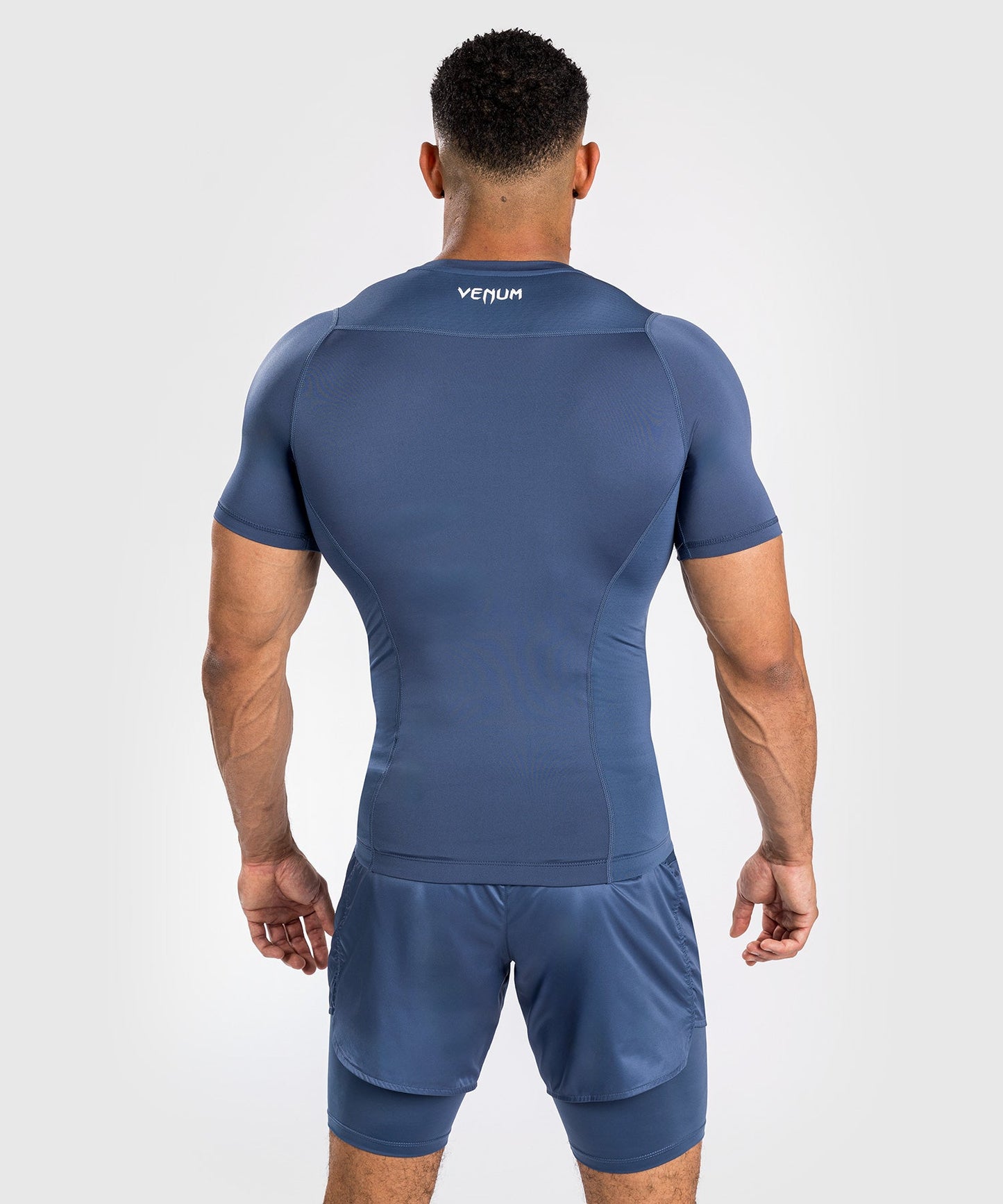 Venum Attack Rashguard de Manga corta para Hombre - Azul marino