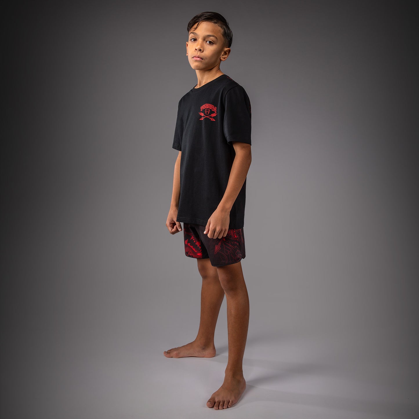 Venum Wolf Atak Camiseta Para Niños – Negro/Rojo