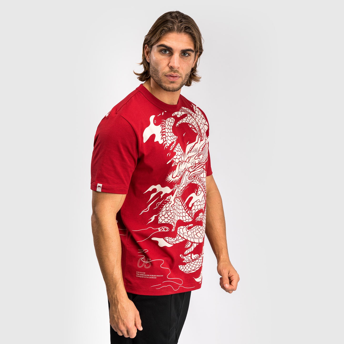 Venum Dragon’s Flight Camiseta para hombre - Rojo cereza/Blanco crema