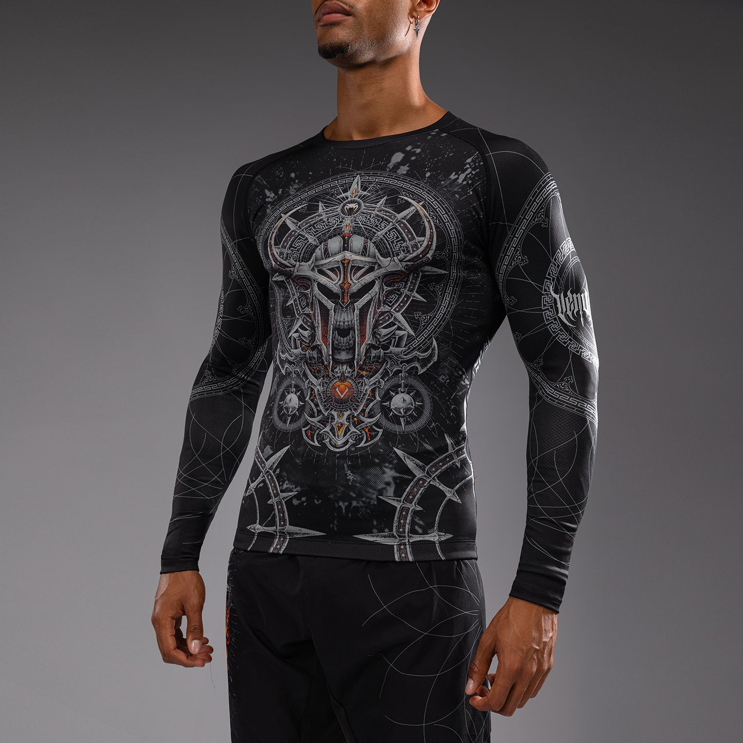 Venum Gladiator 5.0 Camiseta De Manga Larga Para Hombre - Negro/Plata