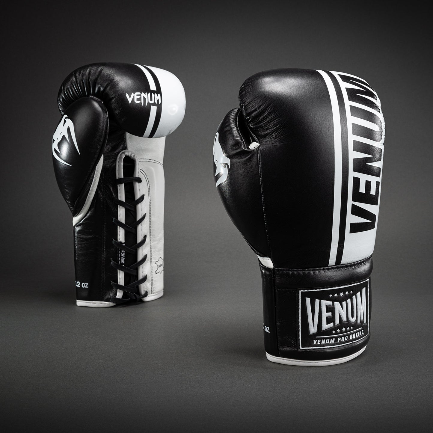 Guantes de boxeo Venum Shield Pro con cordones - Negro/Blanco
