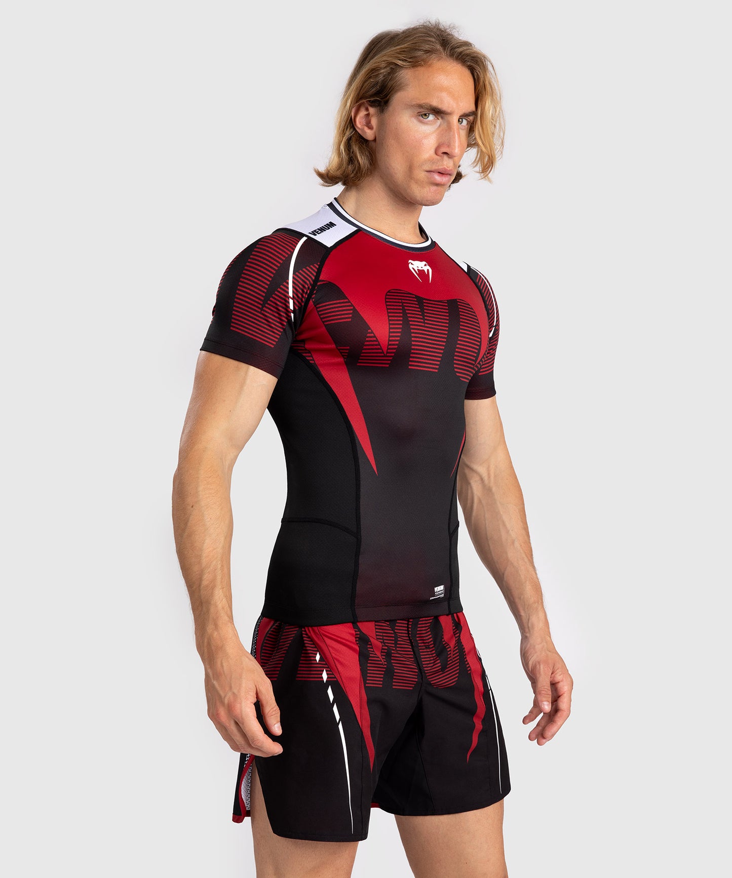 Venum Adrenaline Rashguard de Manga Corta para Hombre - Red