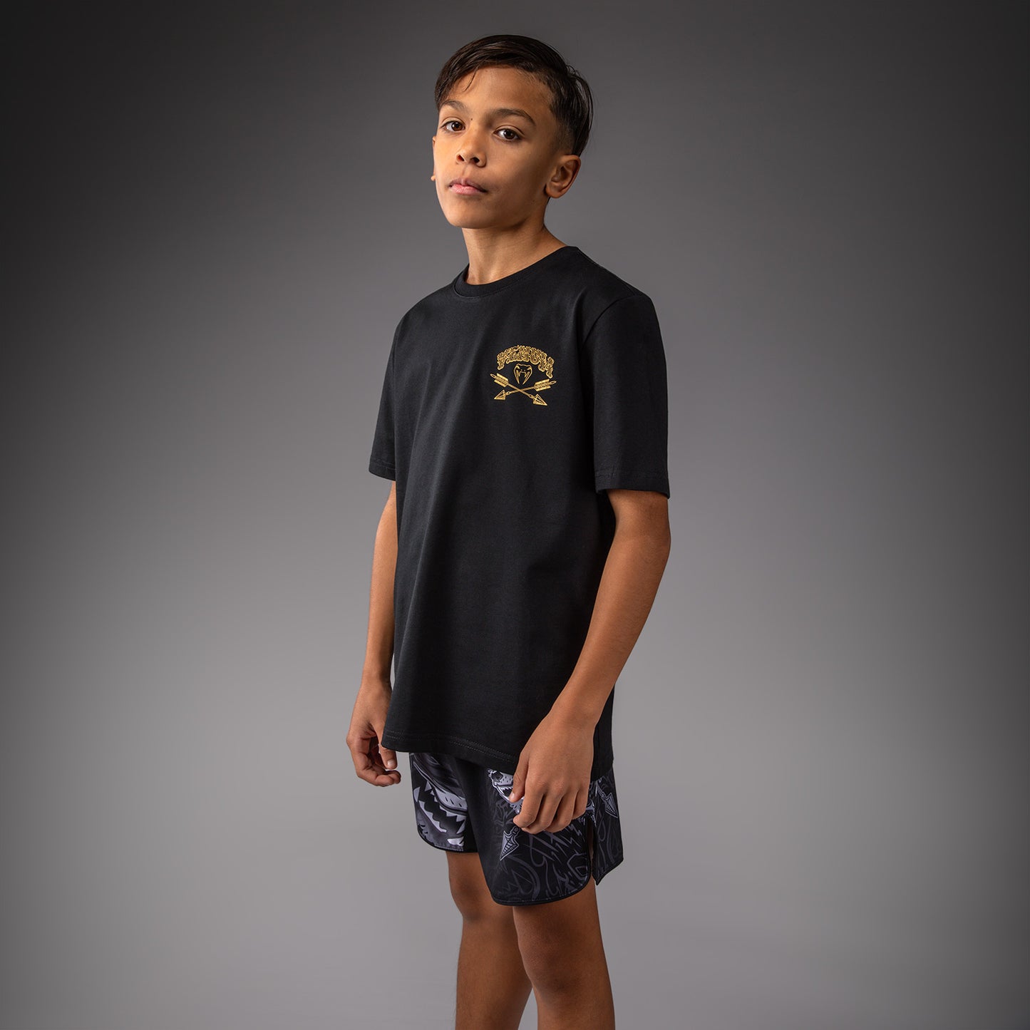 Venum Wolf Atak Camiseta Para Niños – Negro/Gris