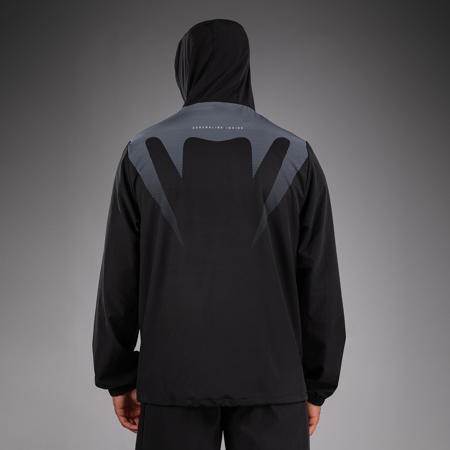 Venum Adrenaline Chaqueta Deportiva – Negro/Gris Plateado
