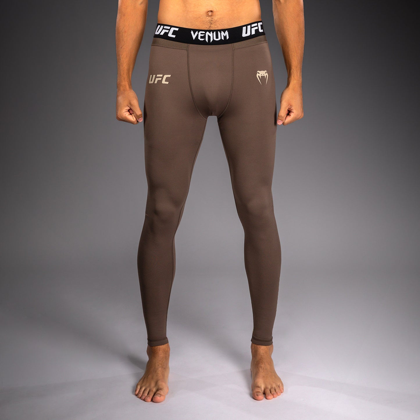 Venum UFC Unity by Venum Authentic Fight Week Pantalón de Compresión Técnico para Hombre - Marrón